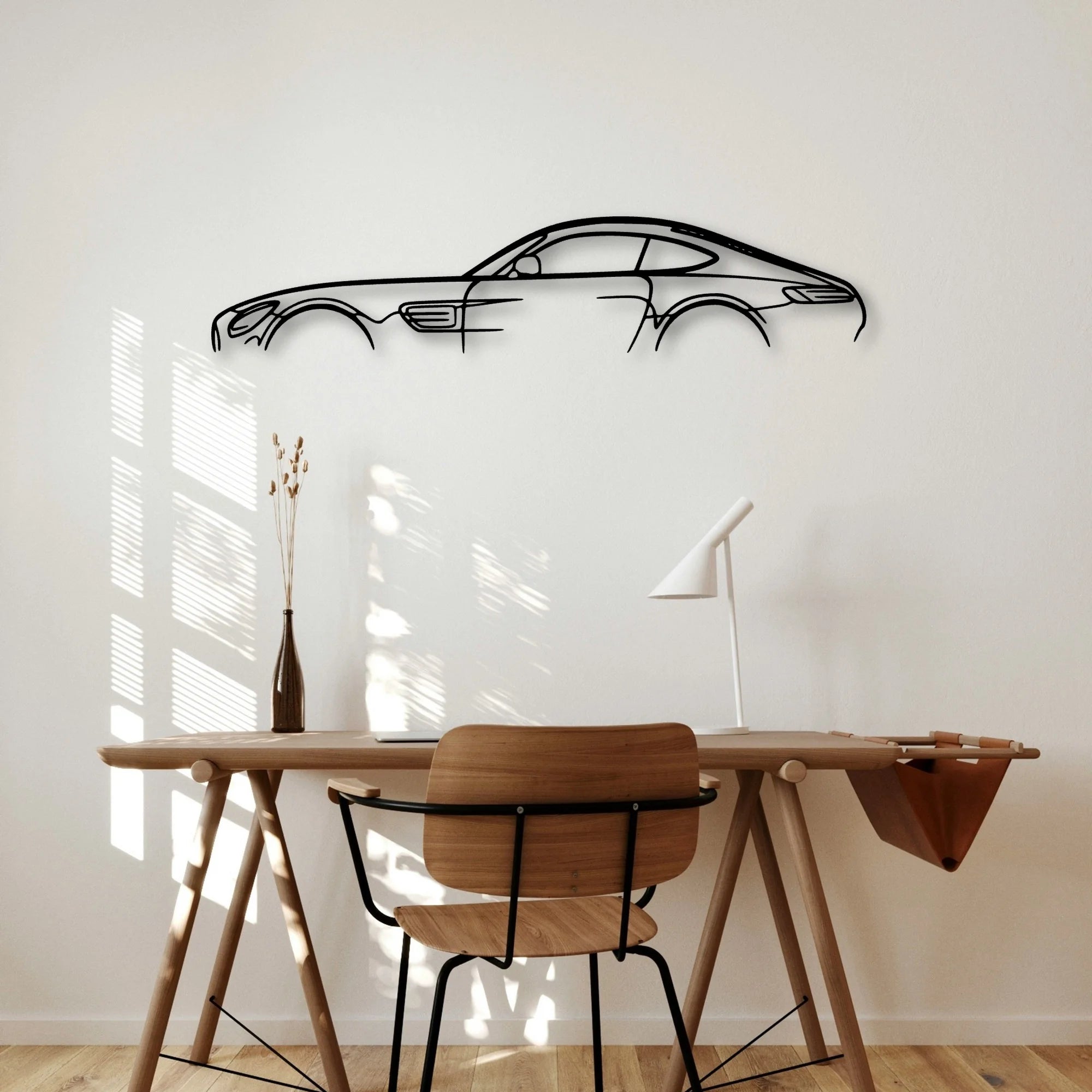 AMG GT 2018 Classic Silhouette Metal Wall Art - Automotive Garage Decor