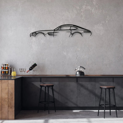AMG GT 2018 Classic Silhouette Metal Wall Art - Automotive Garage Decor