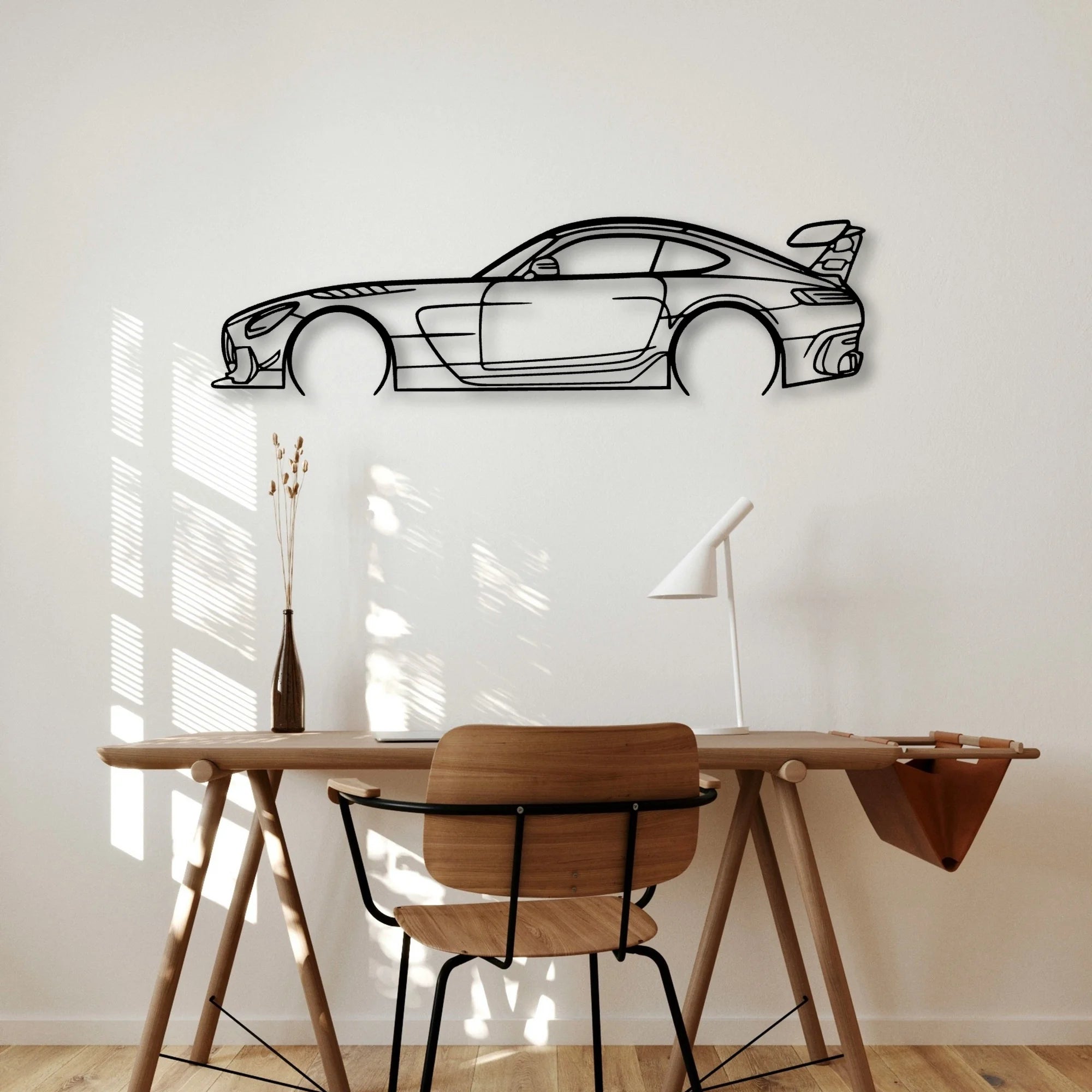 AMG GT Black Series 2 Classic Silhouette Metal Wall Art - Automotive Garage Decor