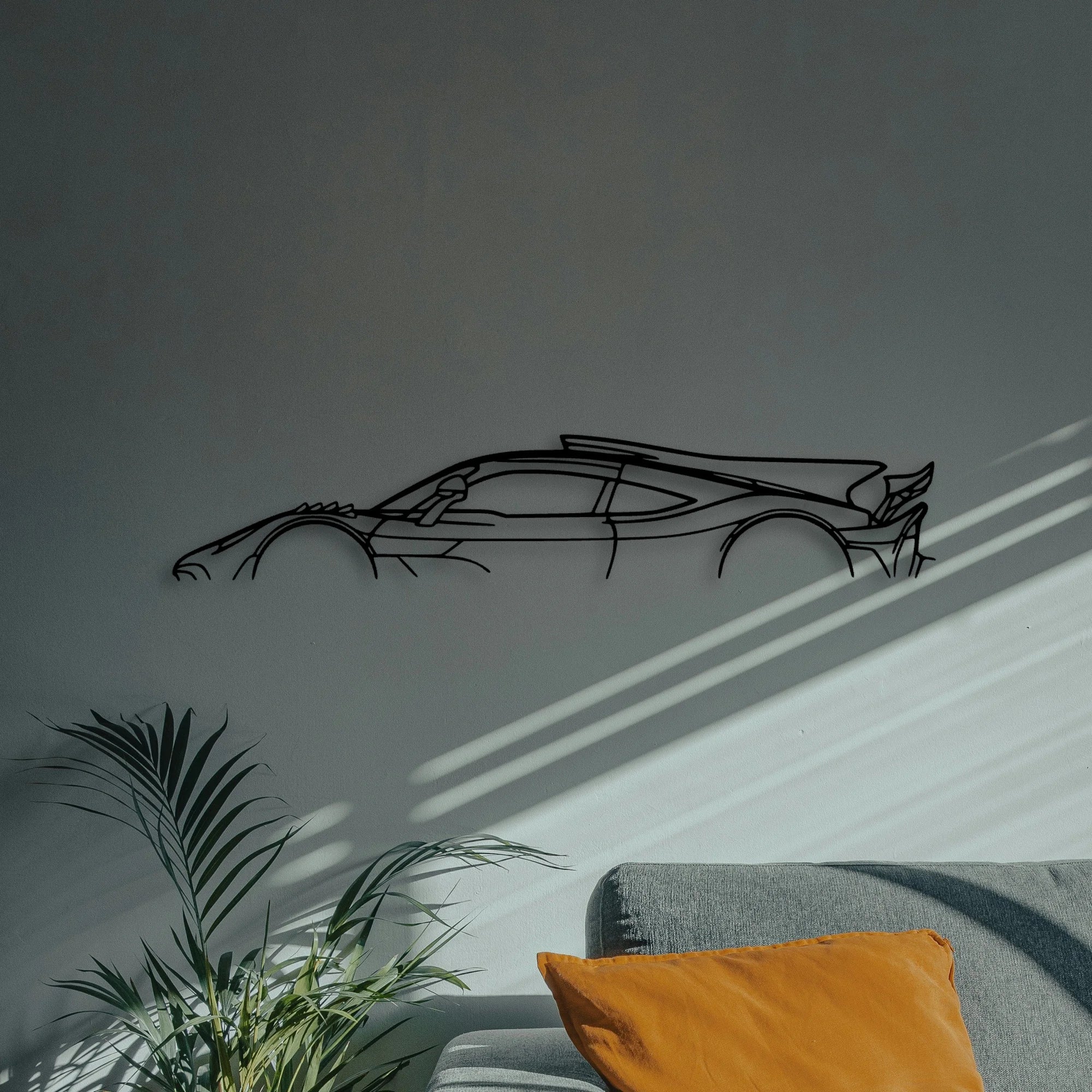 AMG One Classic Silhouette Metal Wall Art - Automotive Garage Decor
