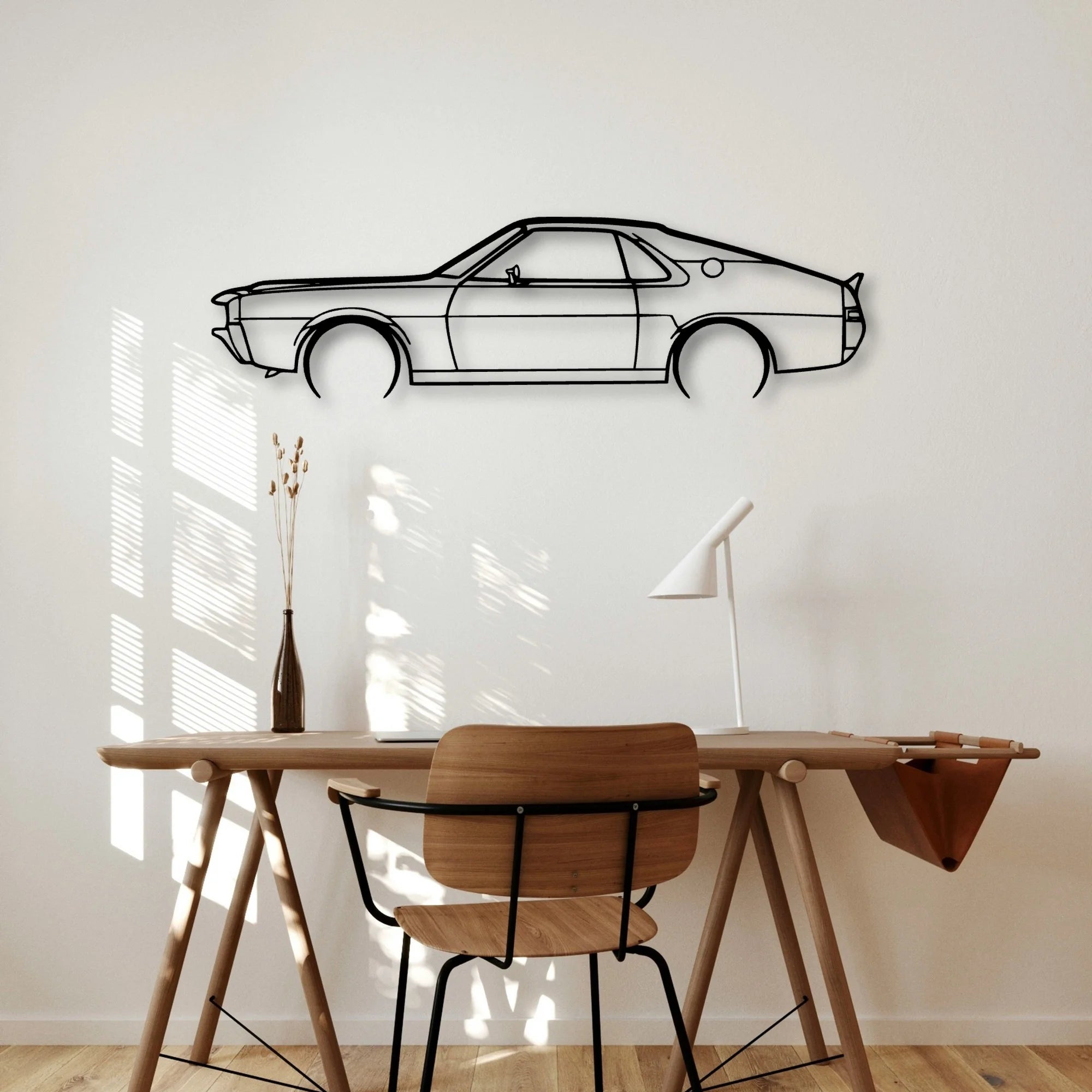 AMX 1969 Classic Silhouette Metal Wall Art - Automotive Garage Decor