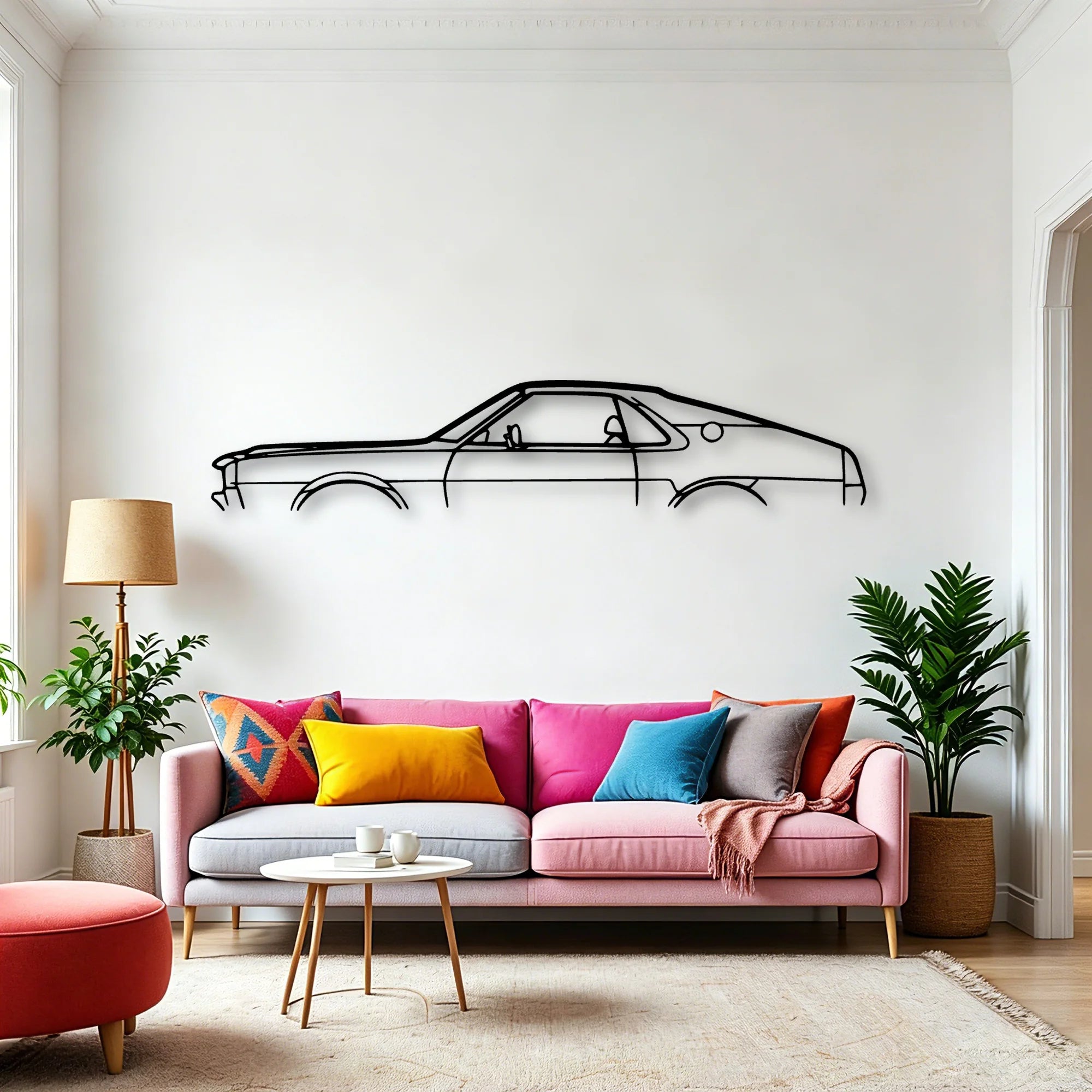 AMX 1970 Classic Silhouette Metal Wall Art - Automotive Garage Decor