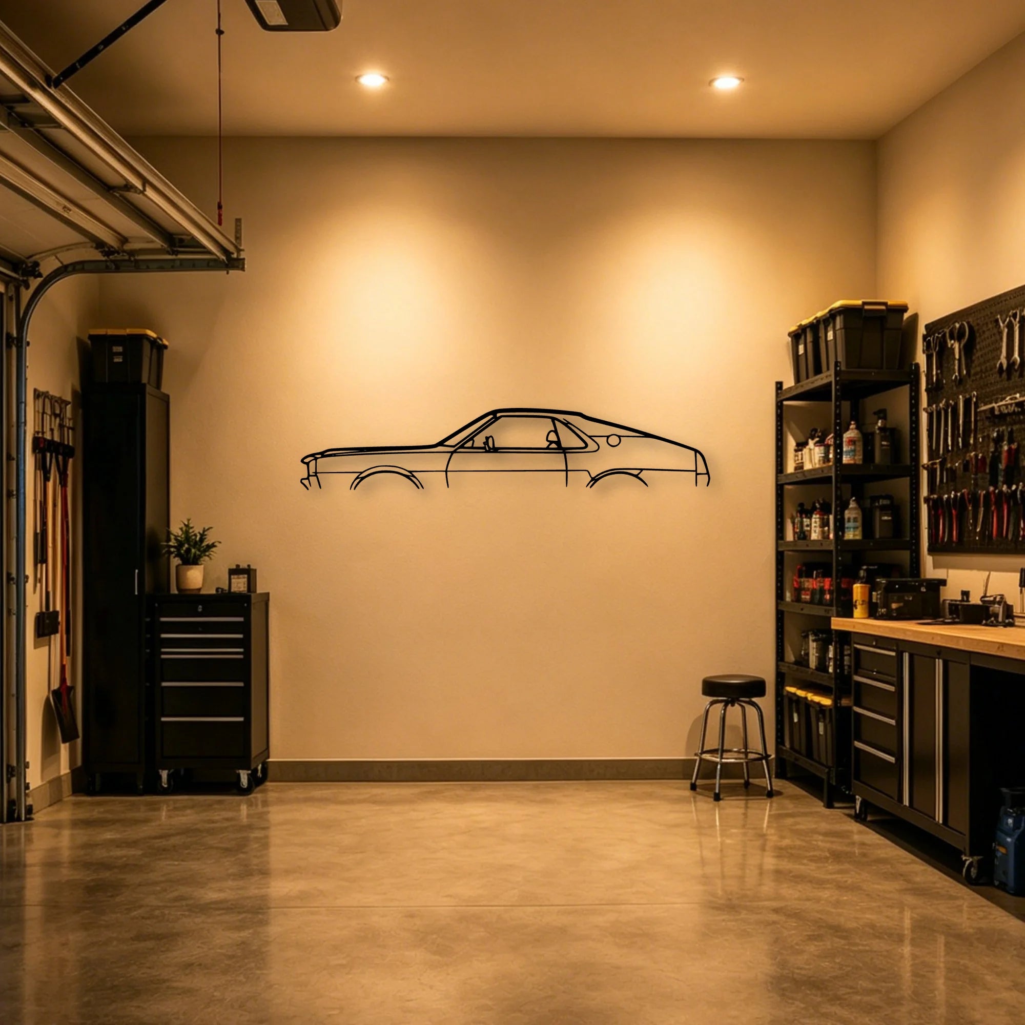 AMX 1970 Classic Silhouette Metal Wall Art - Automotive Garage Decor