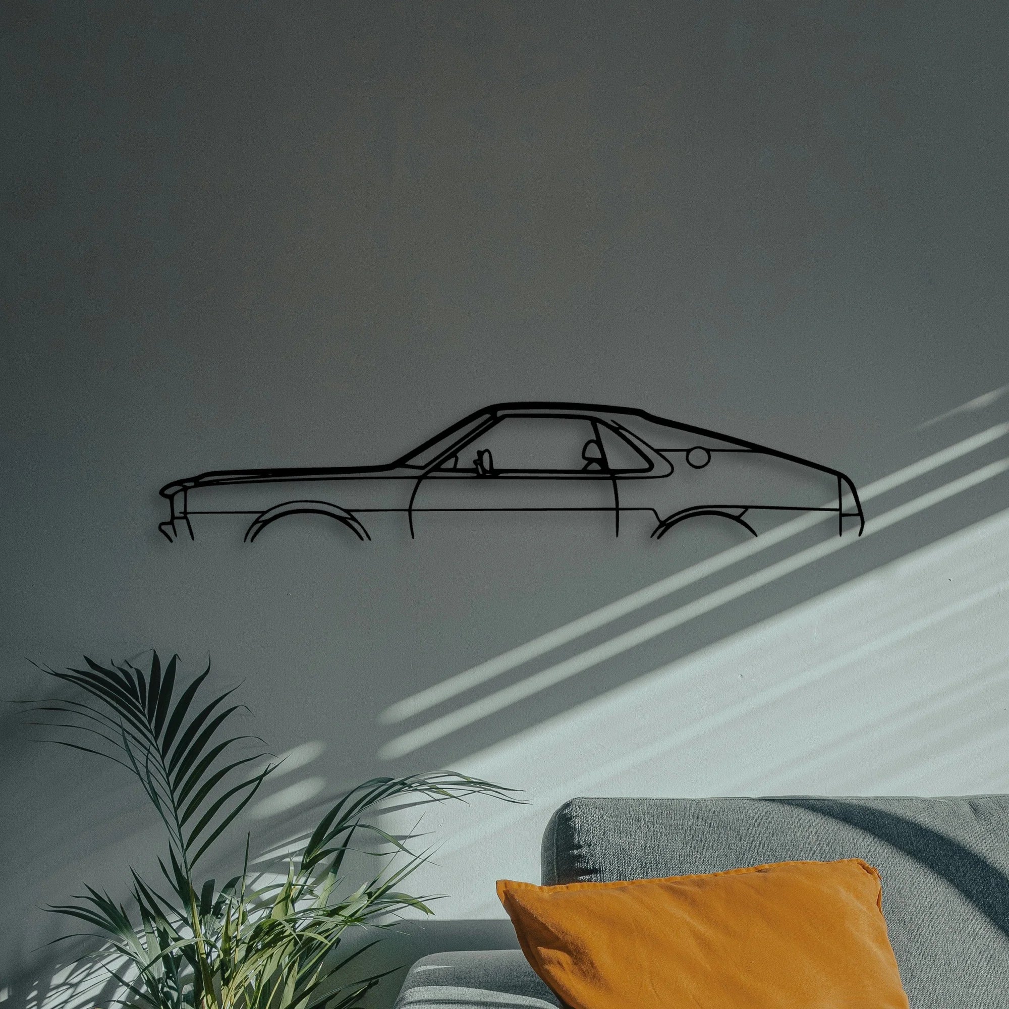 AMX 1970 Classic Silhouette Metal Wall Art - Automotive Garage Decor