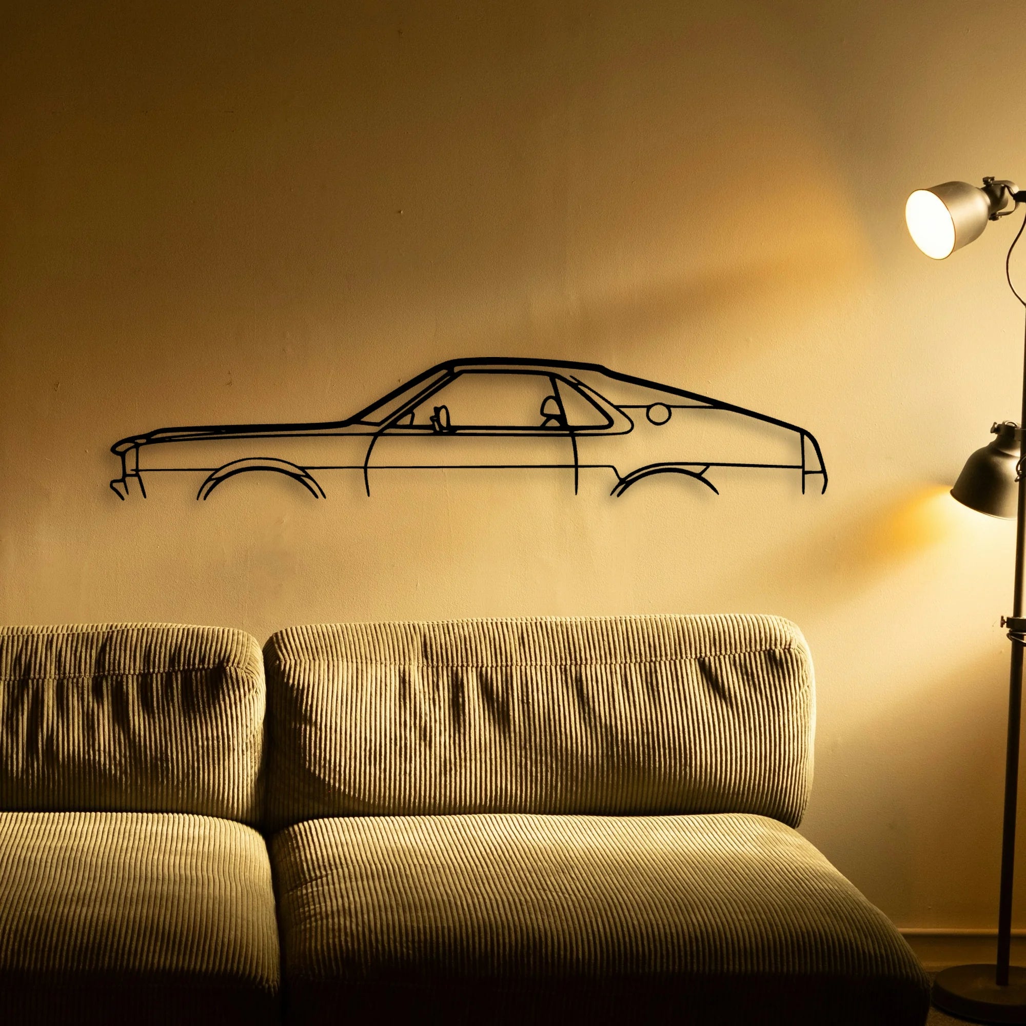 AMX 1970 Classic Silhouette Metal Wall Art - Automotive Garage Decor