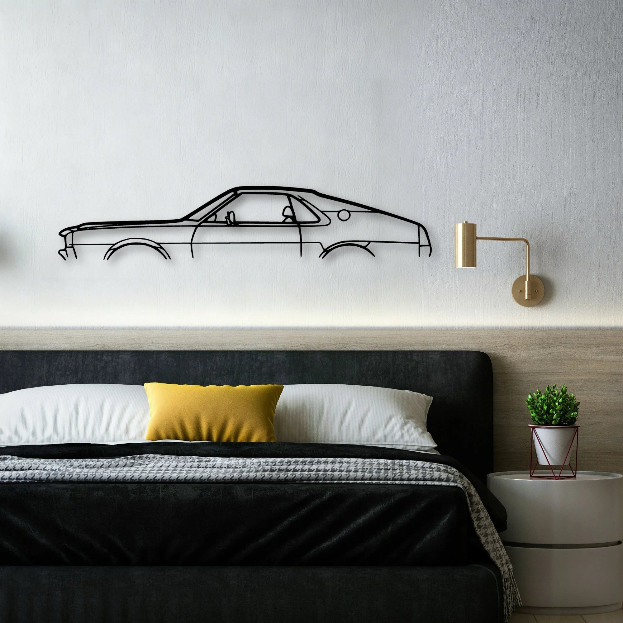 AMX 1970 Classic Silhouette Metal Wall Art - Automotive Garage Decor