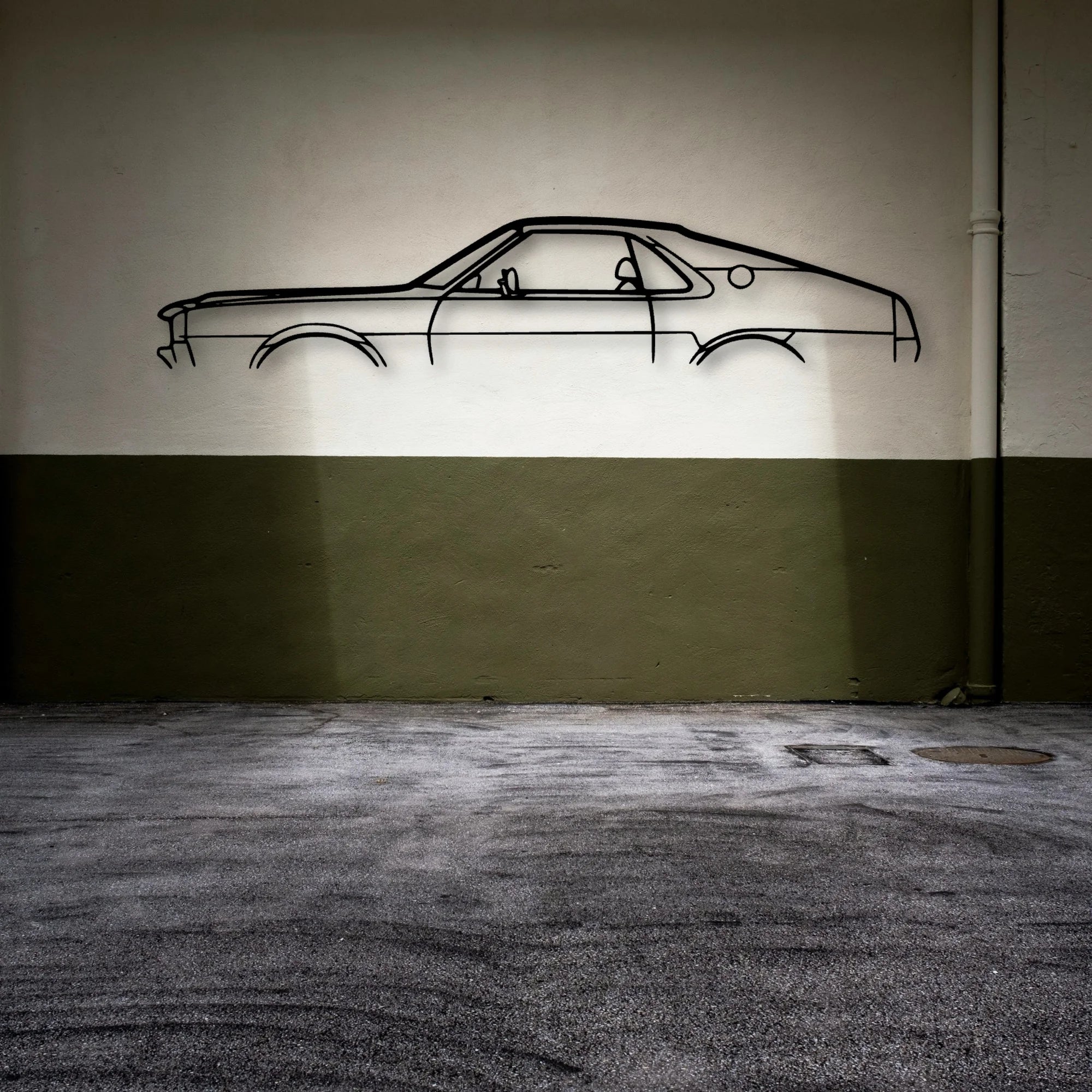 AMX 1970 Classic Silhouette Metal Wall Art - Automotive Garage Decor