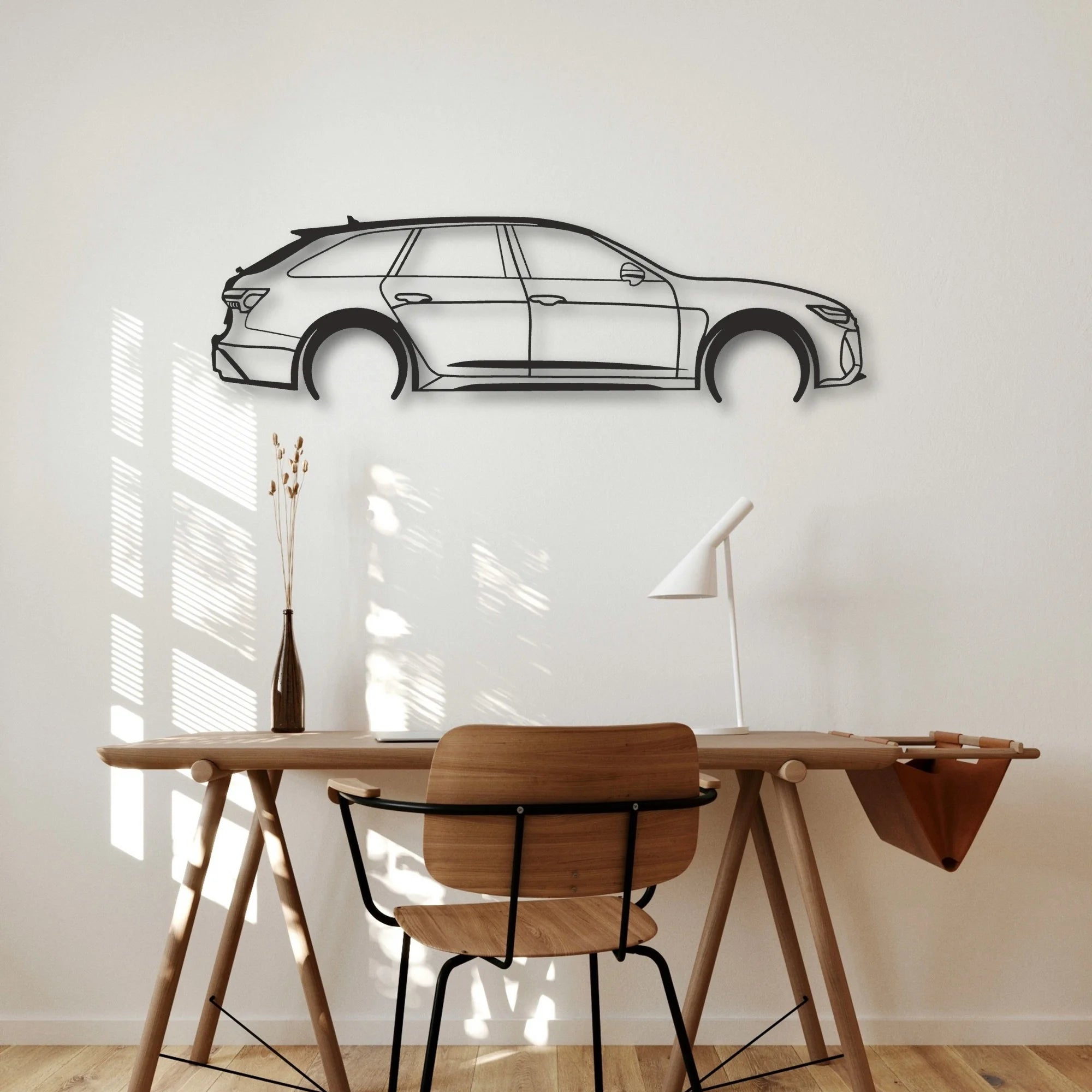 AUDI Classic Silhouette Metal Wall Art - Automotive Garage Decor