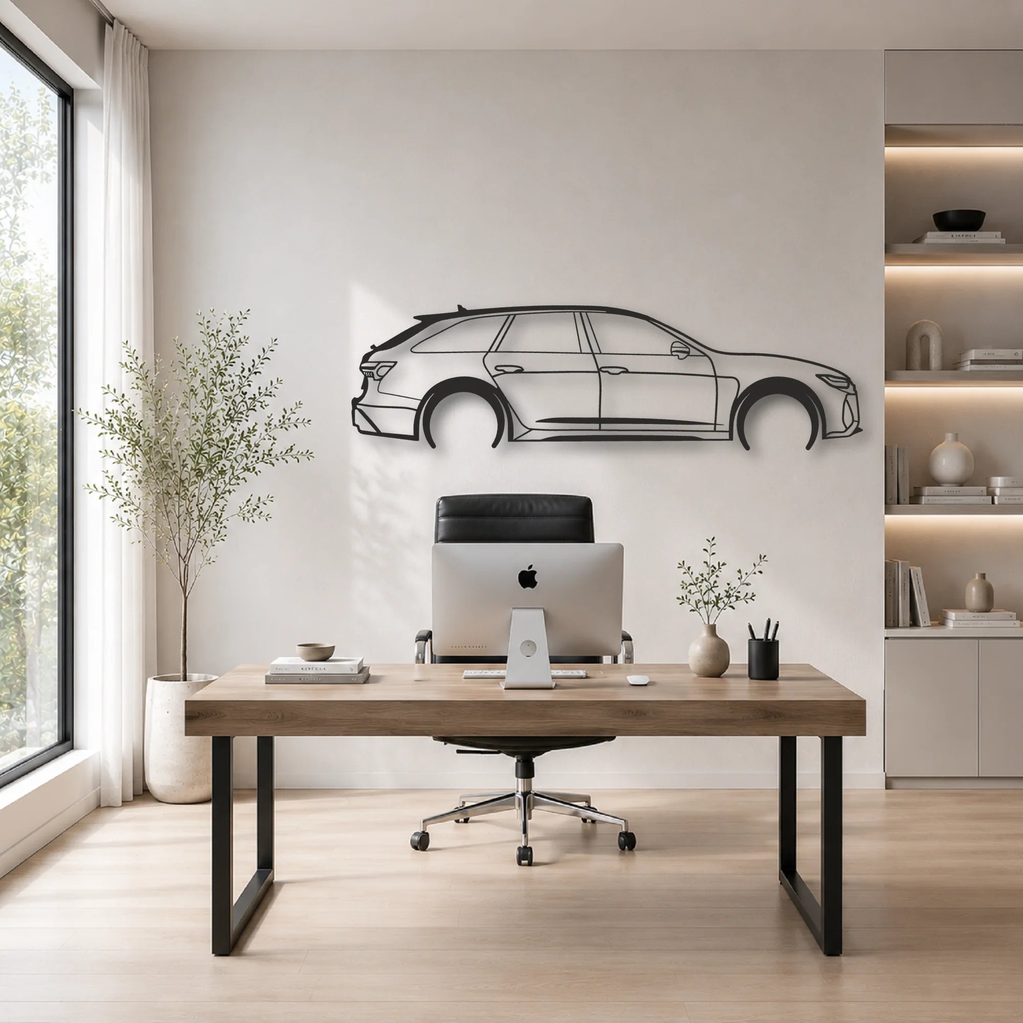 AUDI Classic Silhouette Metal Wall Art - Automotive Garage Decor