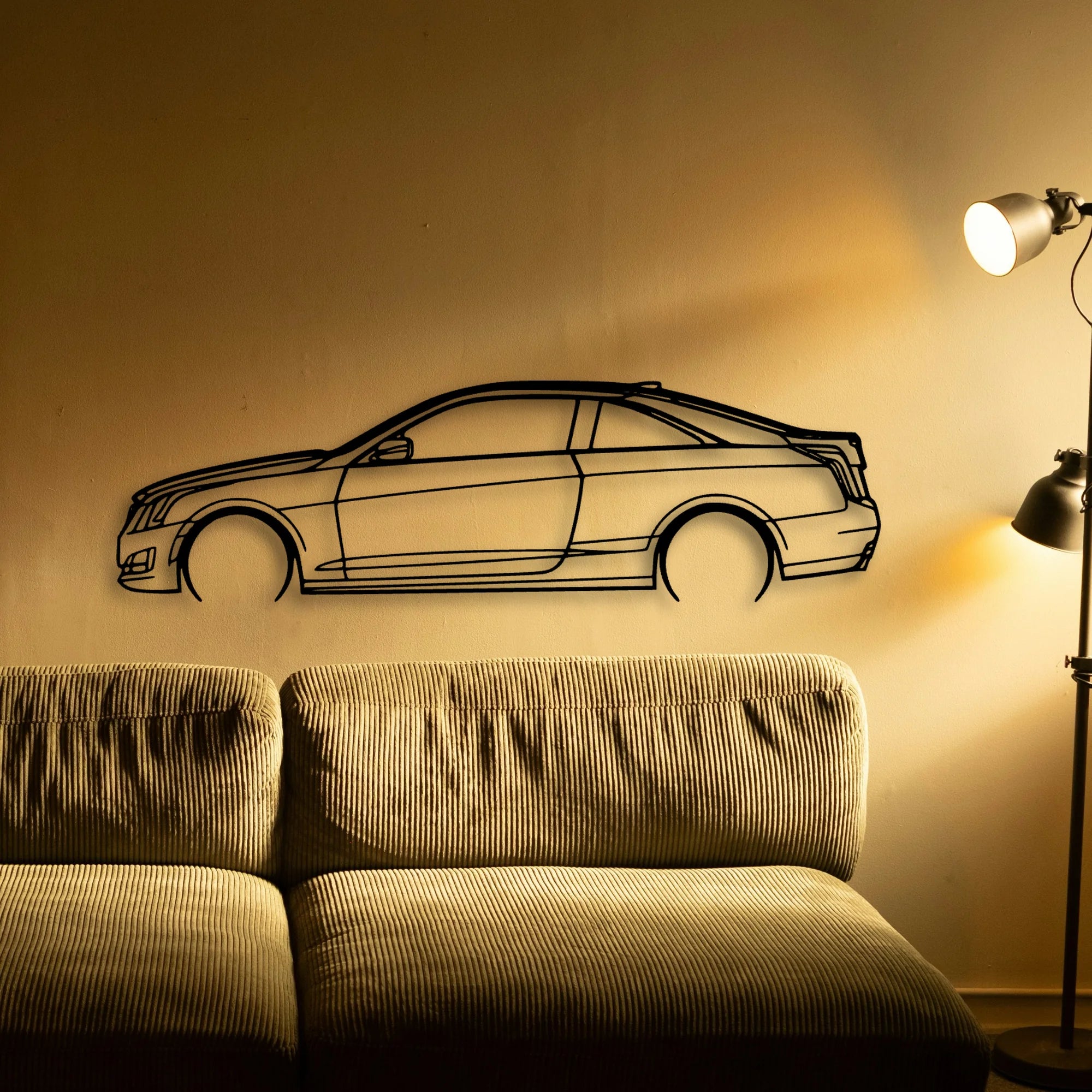 A Coupe 2015 Classic Silhouette Metal Wall Art - Automotive Garage Decor