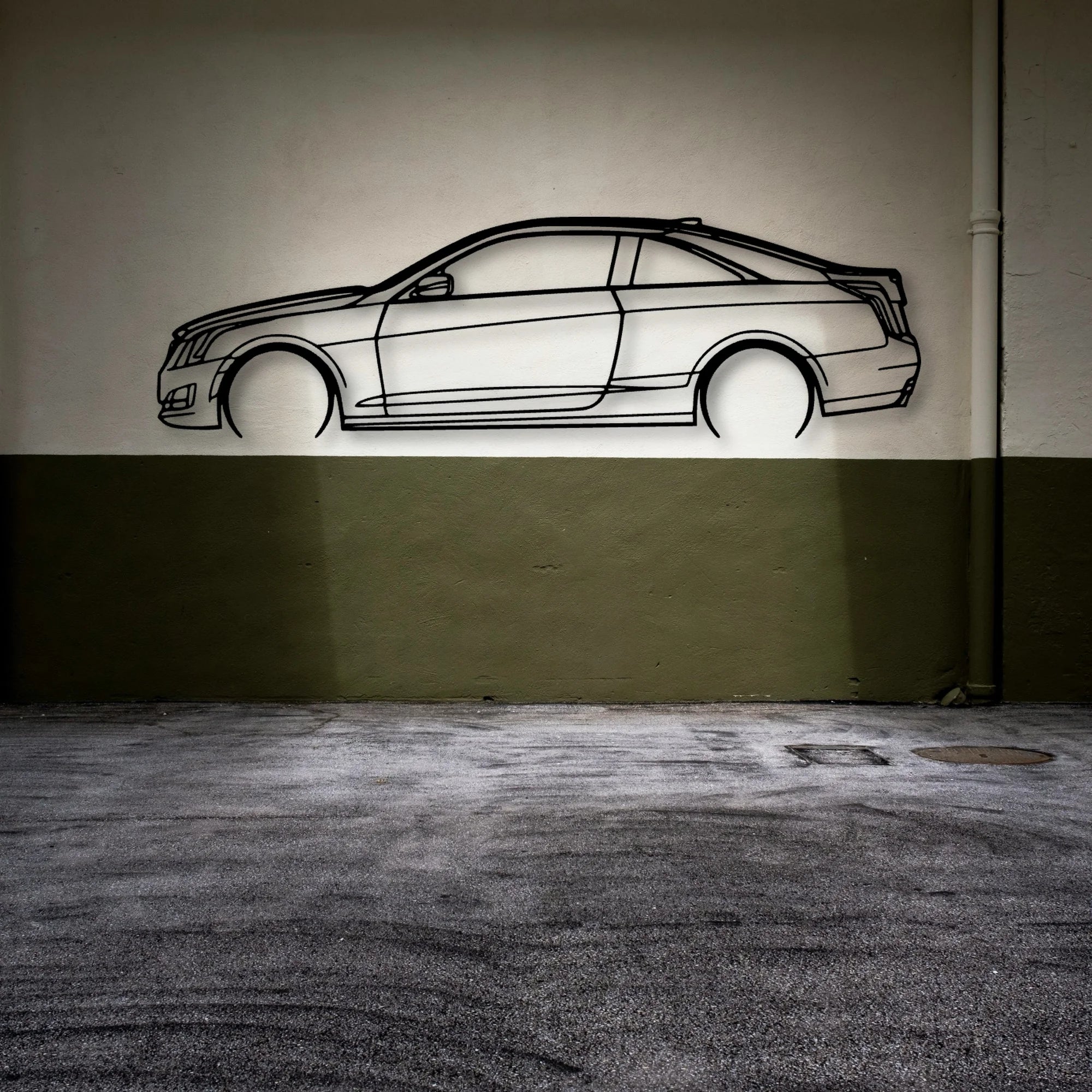 A Coupe 2015 Classic Silhouette Metal Wall Art - Automotive Garage Decor