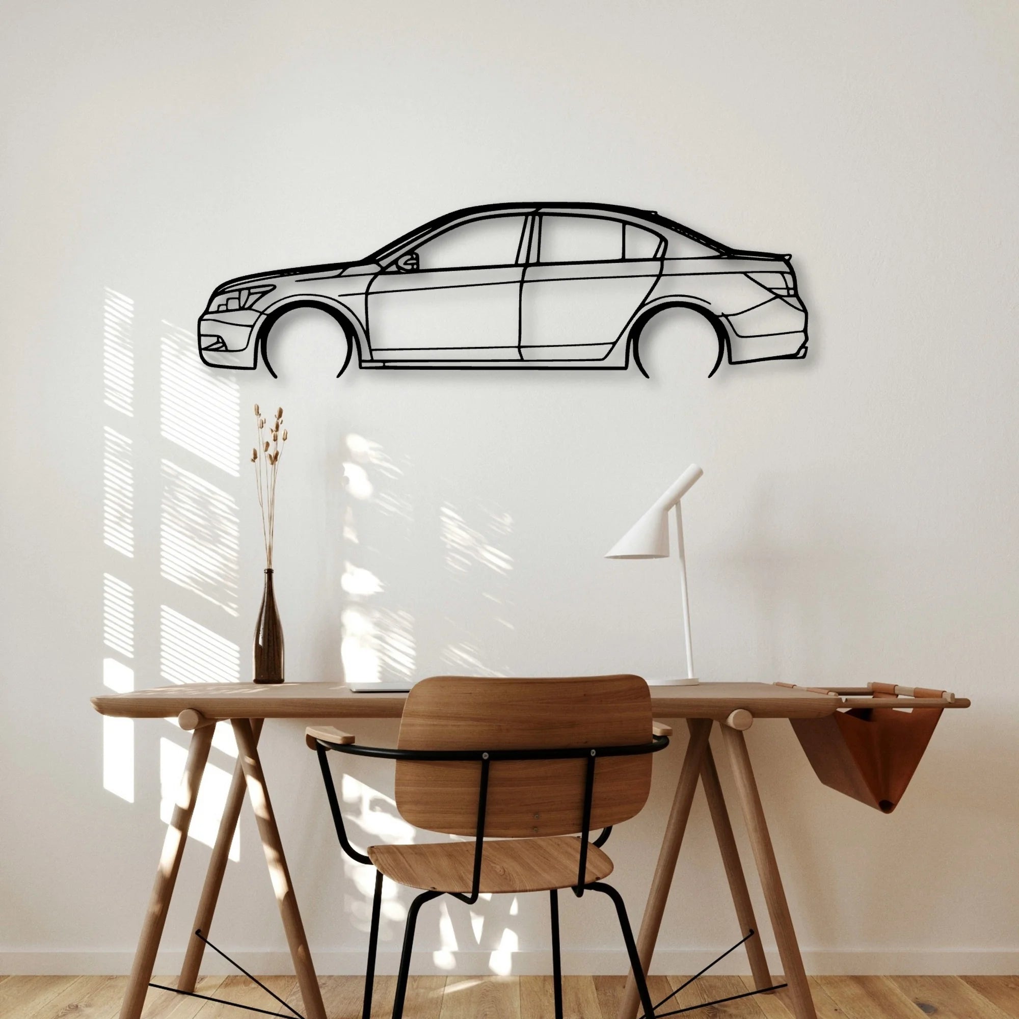 Accord 2009 Classic Silhouette Metal Wall Art - Automotive Garage Decor