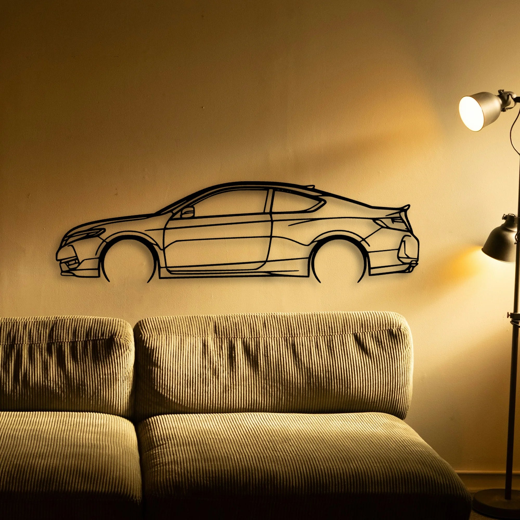 Accord Coupe 2 Classic Silhouette Metal Wall Art - Automotive Garage Decor