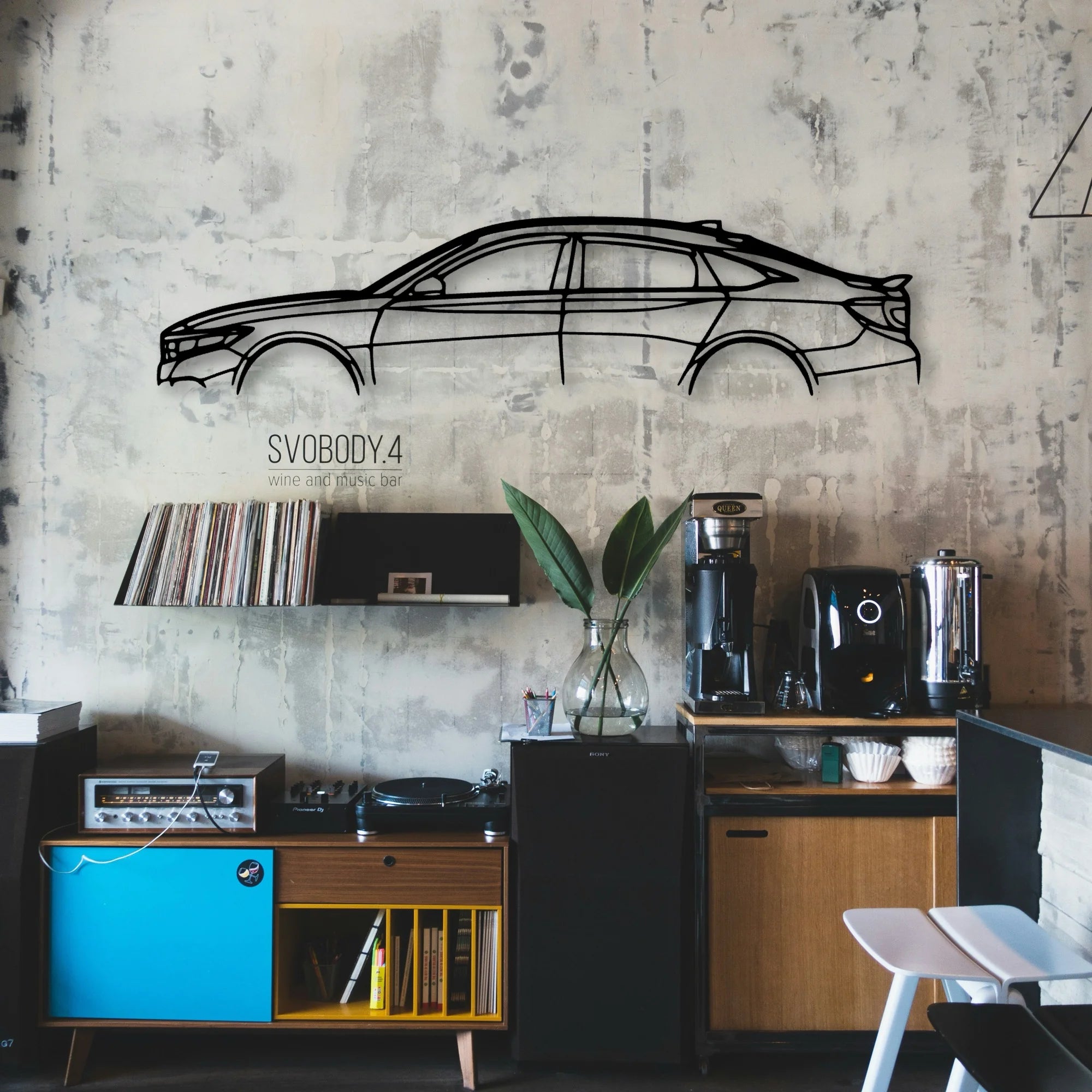Accord Sport 2020 Classic Silhouette Metal Wall Art - Automotive Garage Decor