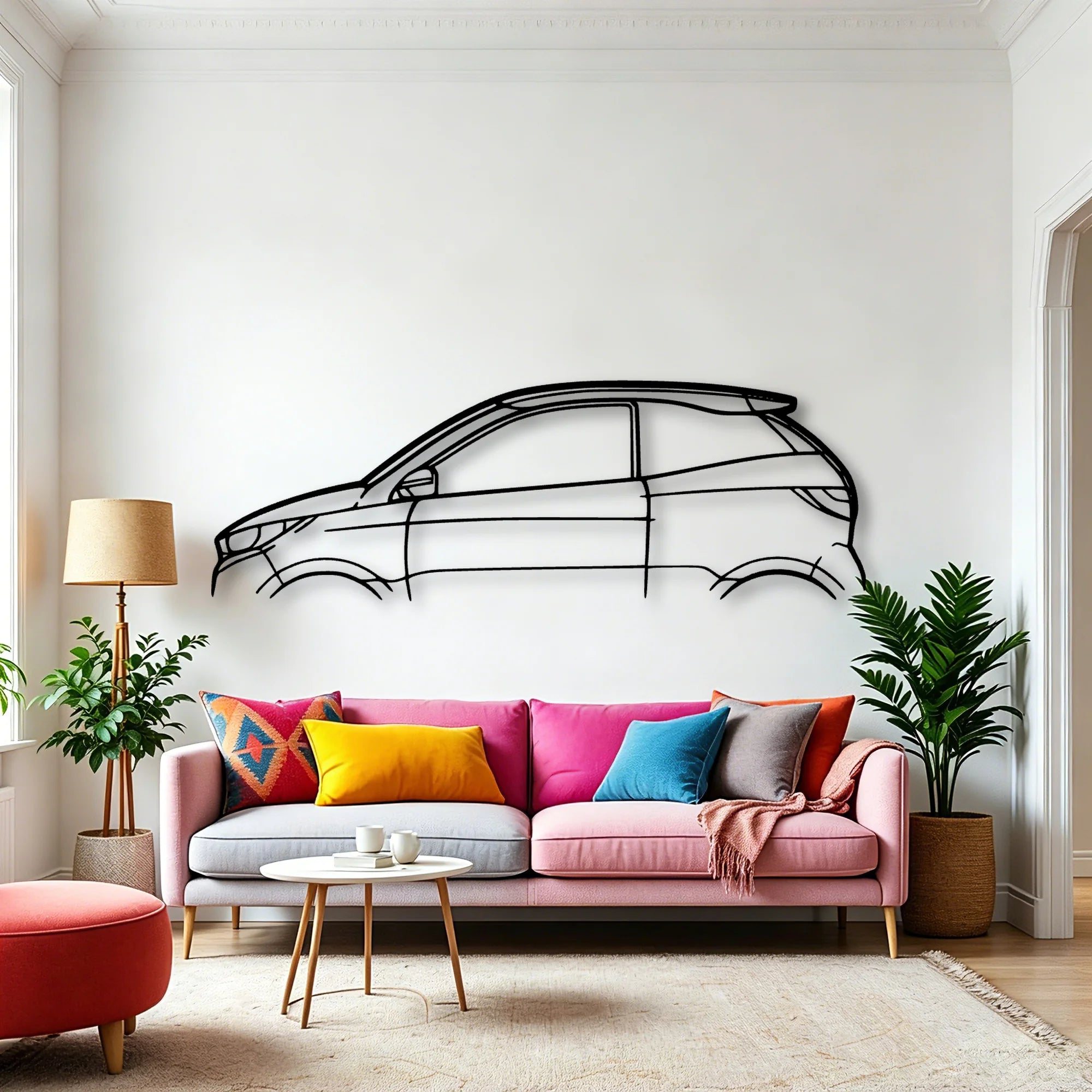 Aixam Coupe GTI Classic Silhouette Metal Wall Art - Automotive Garage Decor