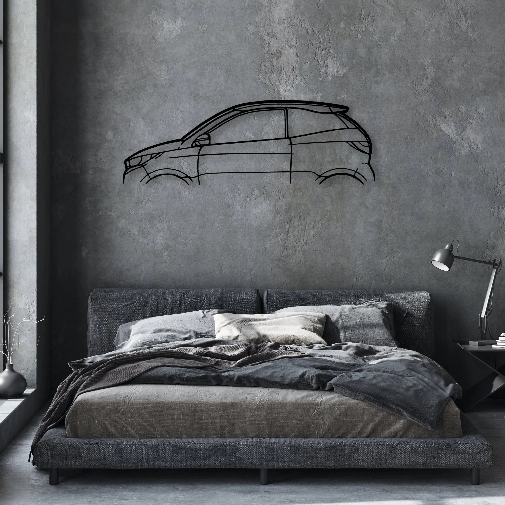 Aixam Coupe GTI Classic Silhouette Metal Wall Art - Automotive Garage Decor