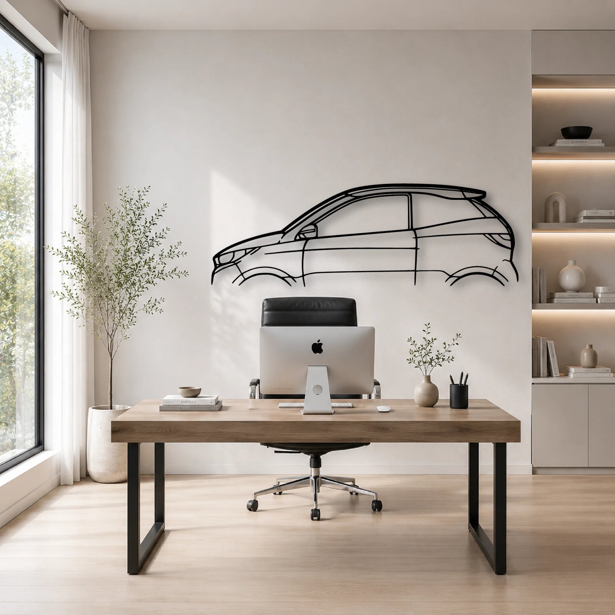 Aixam Coupe GTI Classic Silhouette Metal Wall Art - Automotive Garage Decor