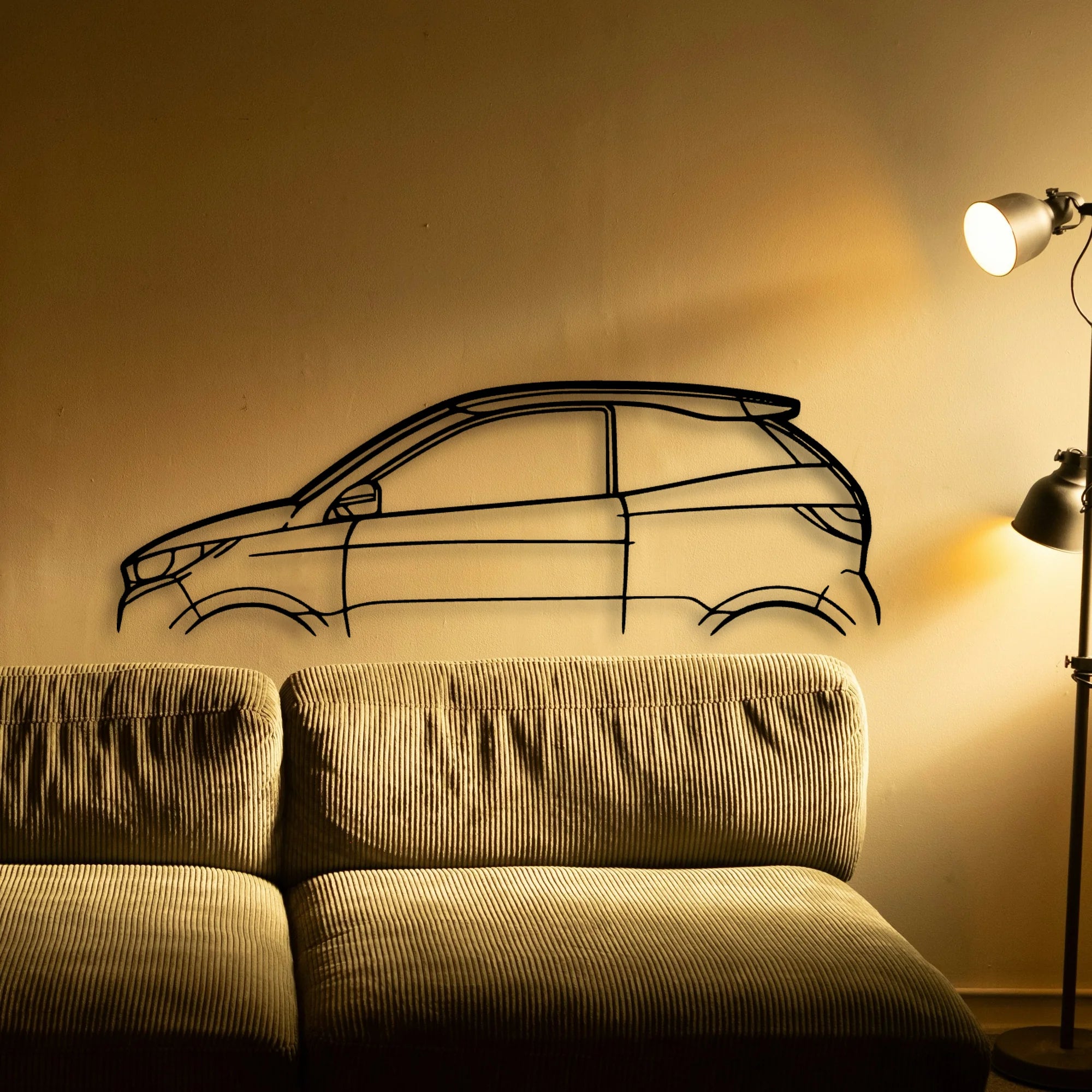 Aixam Coupe GTI Classic Silhouette Metal Wall Art - Automotive Garage Decor