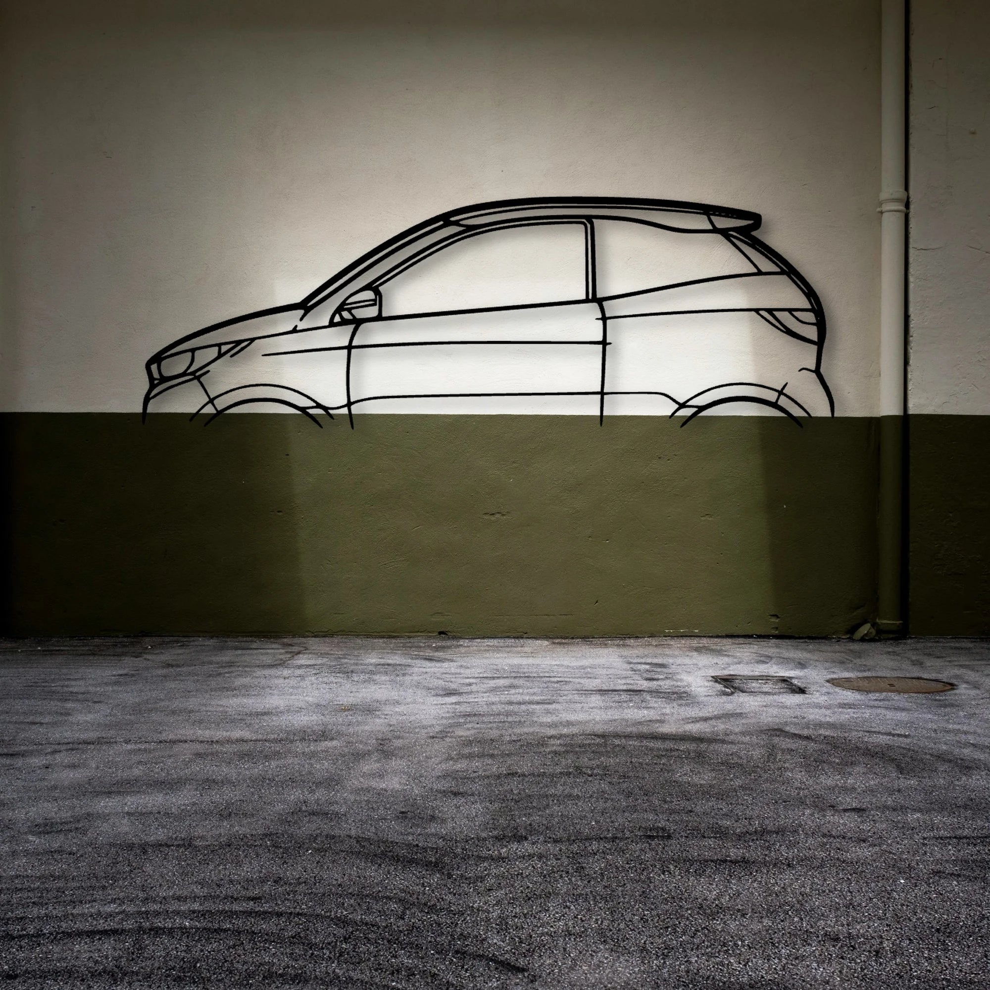 Aixam Coupe GTI Classic Silhouette Metal Wall Art - Automotive Garage Decor
