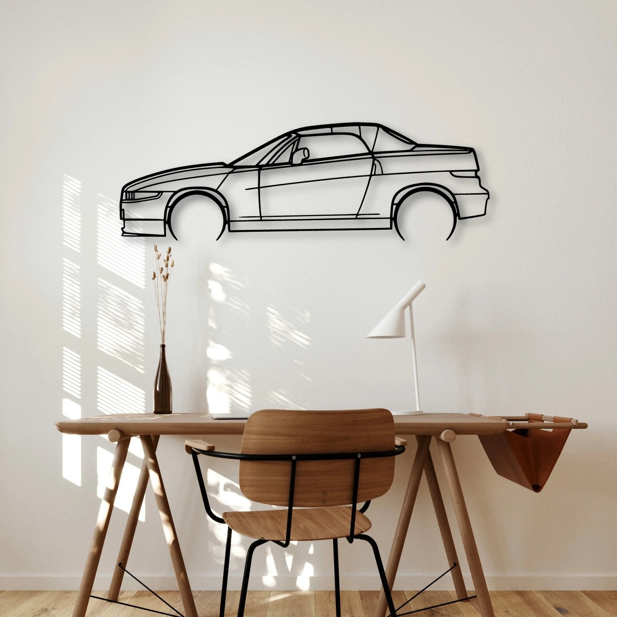 Alfa RZ Classic Silhouette Metal Wall Art - Automotive Garage Decor