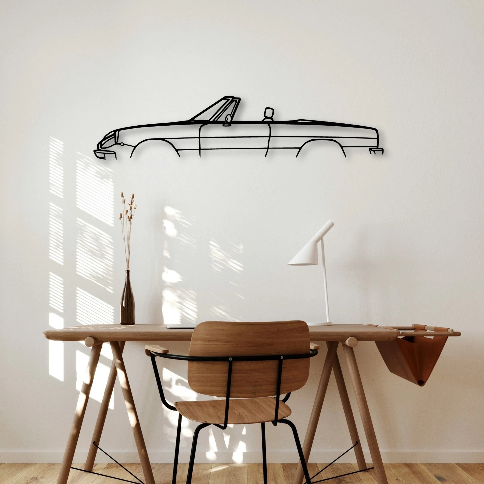 Alfa Spider 1979 Classic Silhouette Metal Wall Art - Automotive Garage Decor