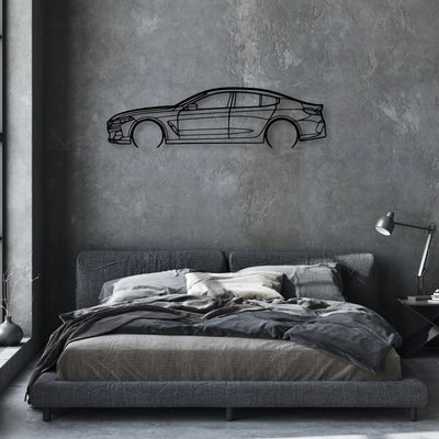 Alpina B8 Classic Silhouette Metal Wall Art - Automotive Garage Decor