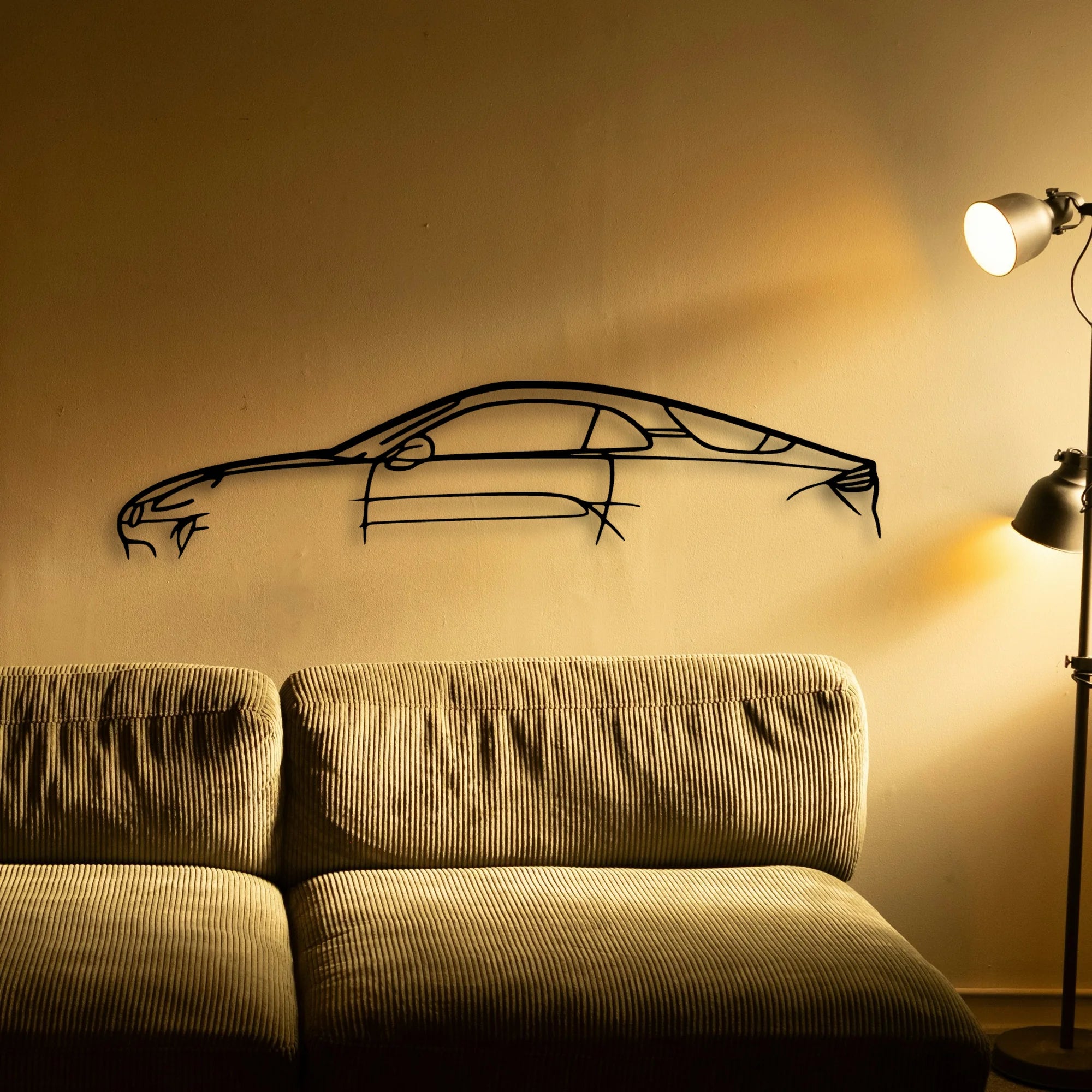 Alpine A110 Classic Silhouette Metal Wall Art - Automotive Garage Decor