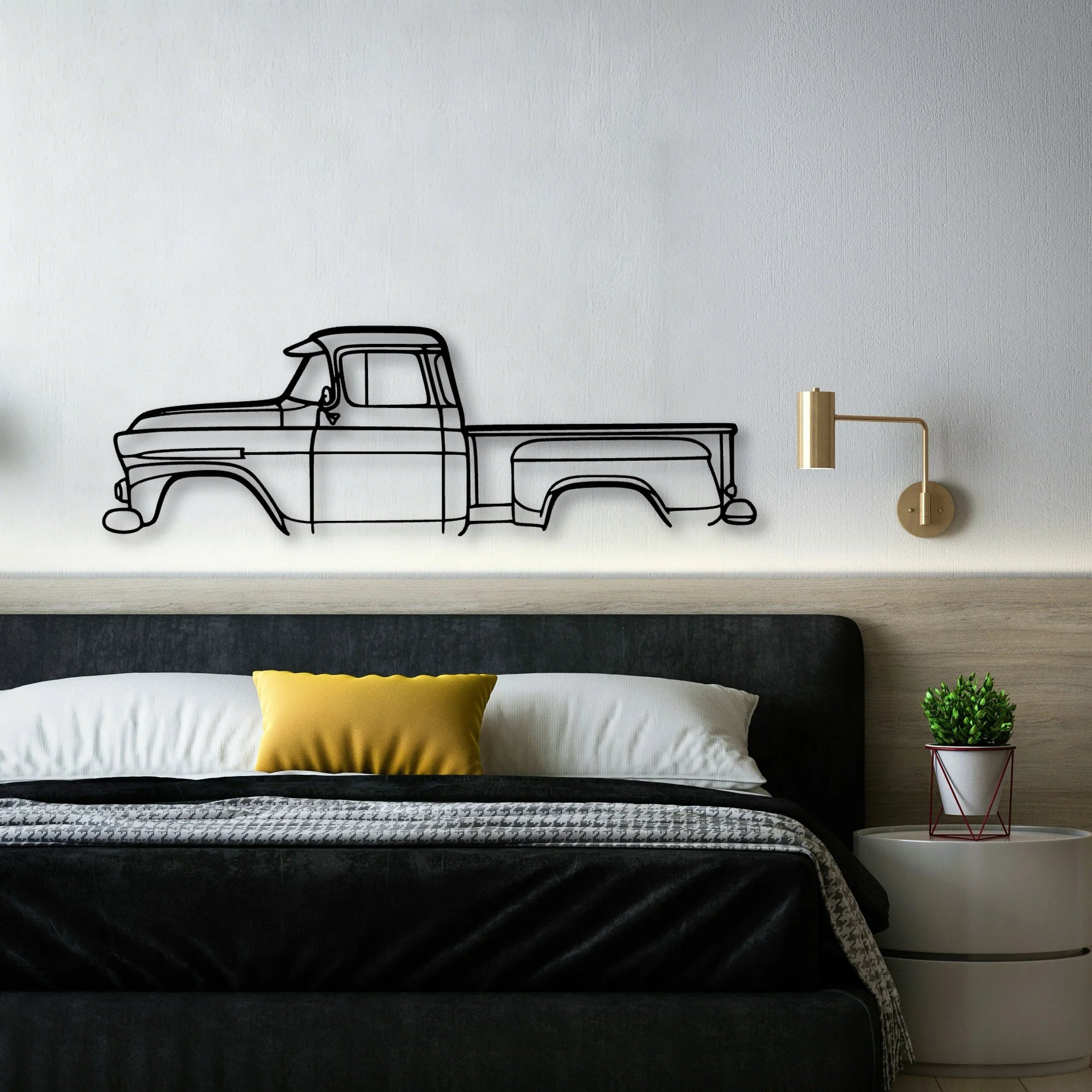 Apache 31 Classic Silhouette Metal Wall Art - Automotive Garage Decor
