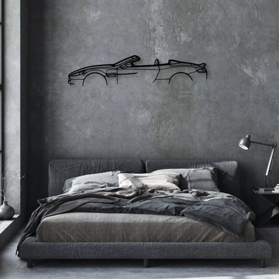 Aston Vanquish convertible Classic Silhouette Metal Wall Art - Automotive Garage Decor