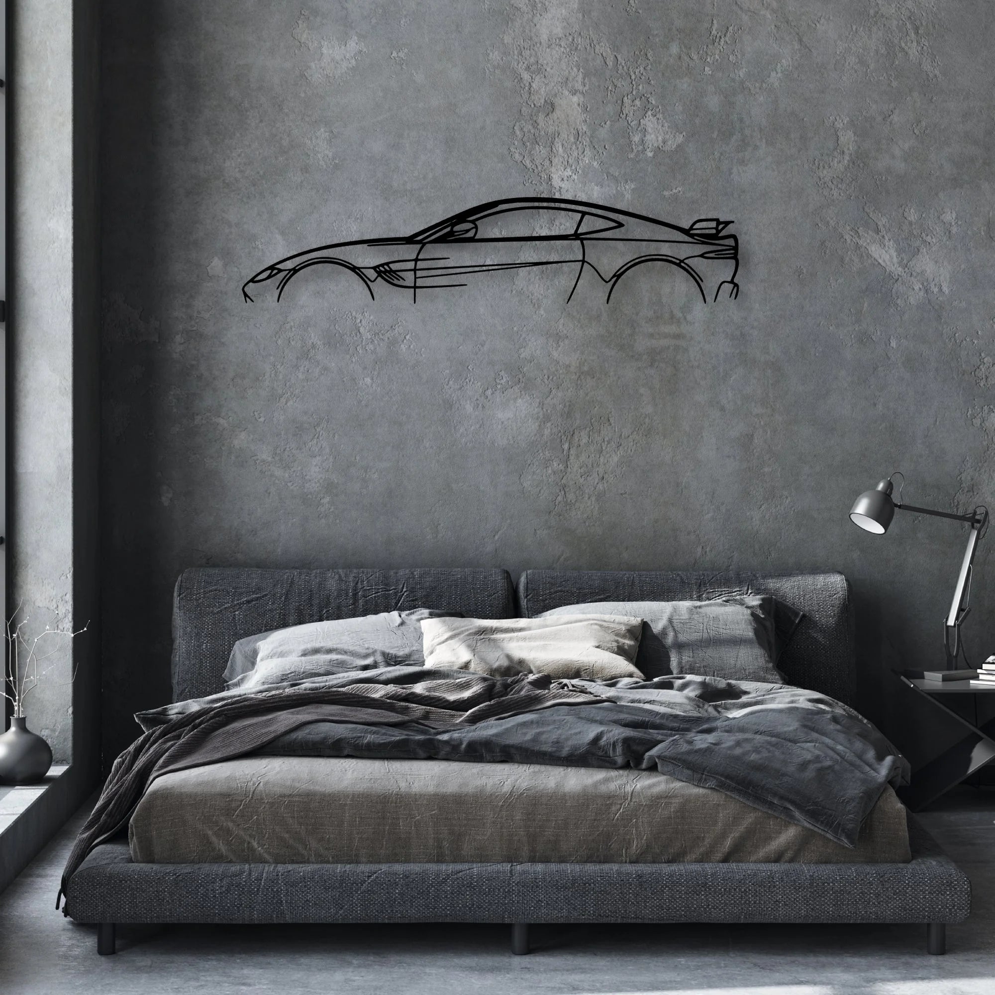 Aston Vantage F1 Edition Classic Silhouette Metal Wall Art - Automotive Garage Decor