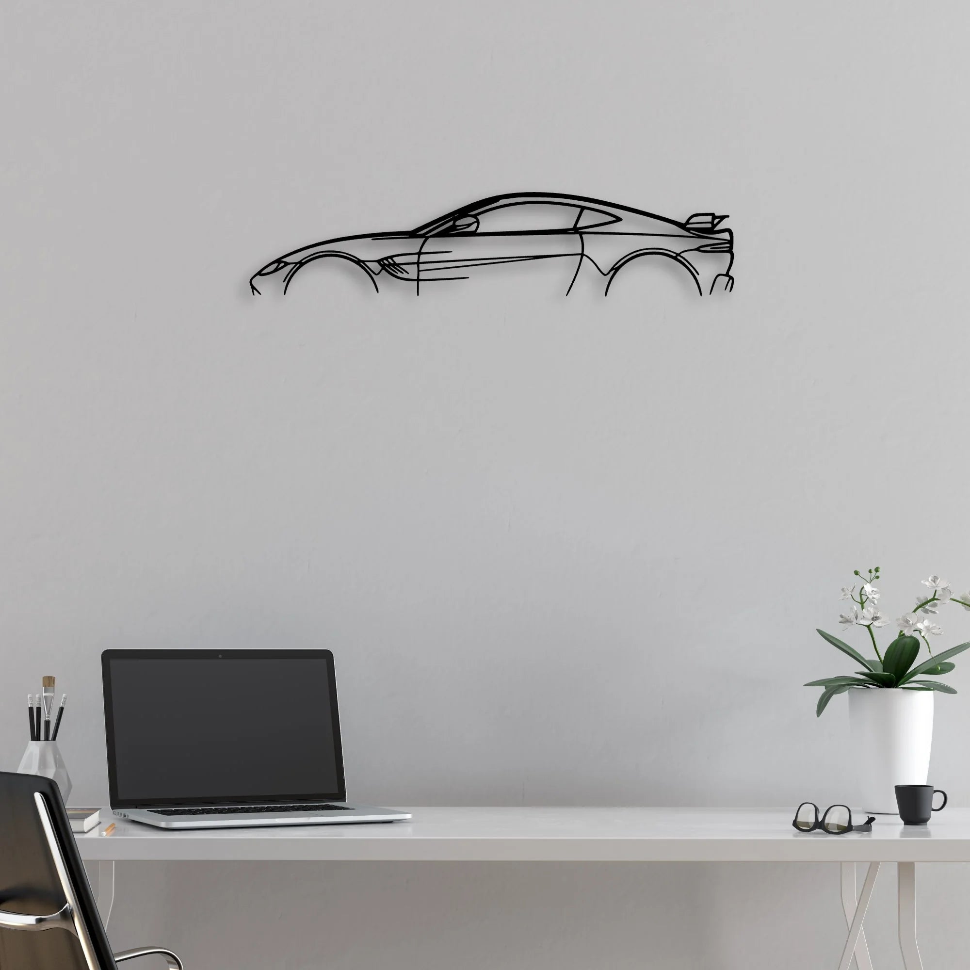 Aston Vantage F1 Edition Classic Silhouette Metal Wall Art - Automotive Garage Decor