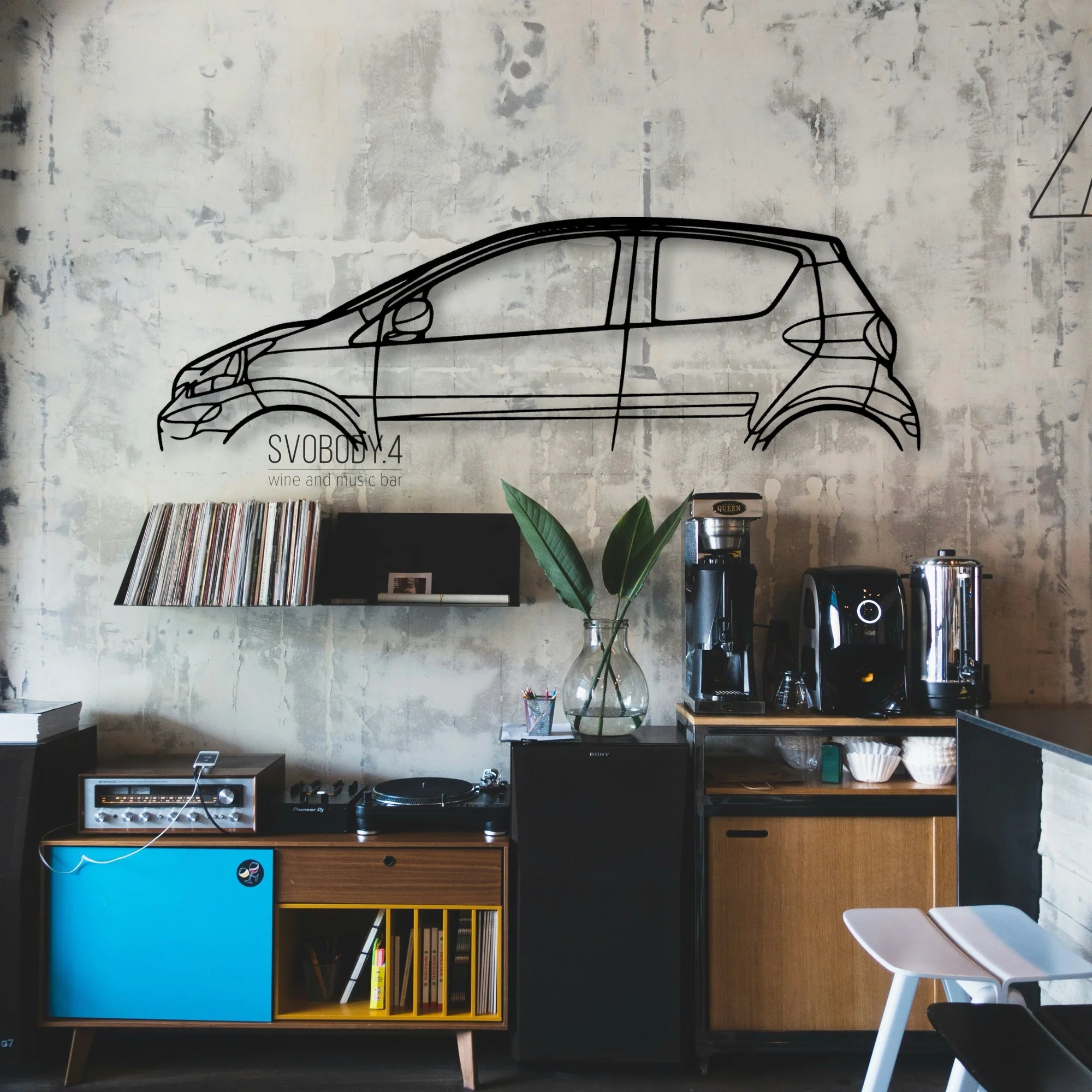 Aygo 2012 Classic Silhouette Metal Wall Art - Automotive Garage Decor