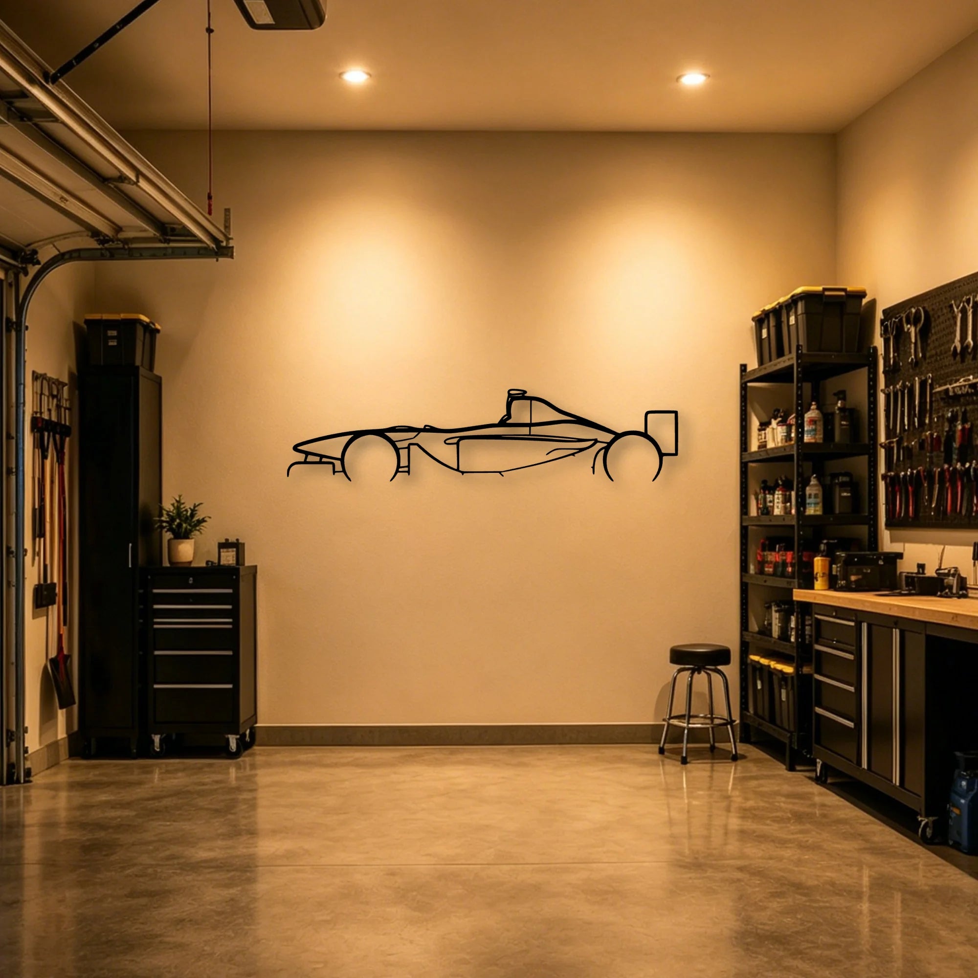 B02 50 2002 Classic Silhouette Metal Wall Art - Automotive Garage Decor