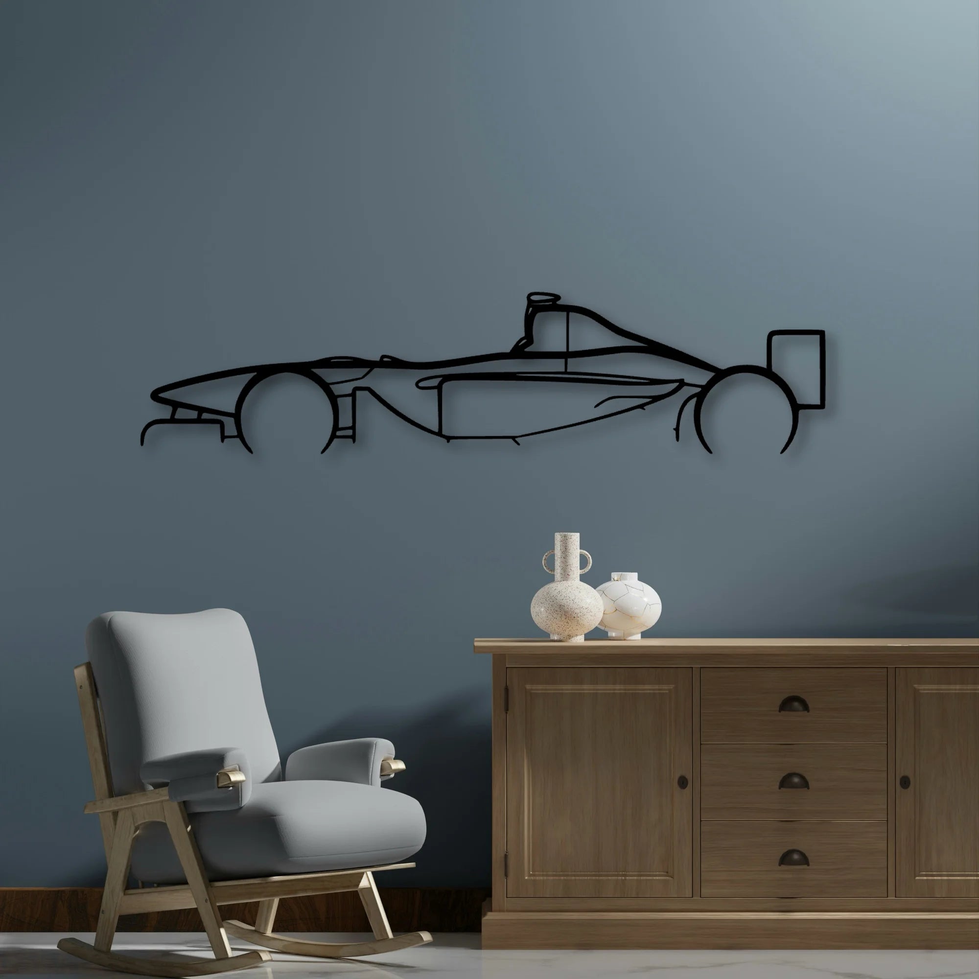 B02 50 2002 Classic Silhouette Metal Wall Art - Automotive Garage Decor