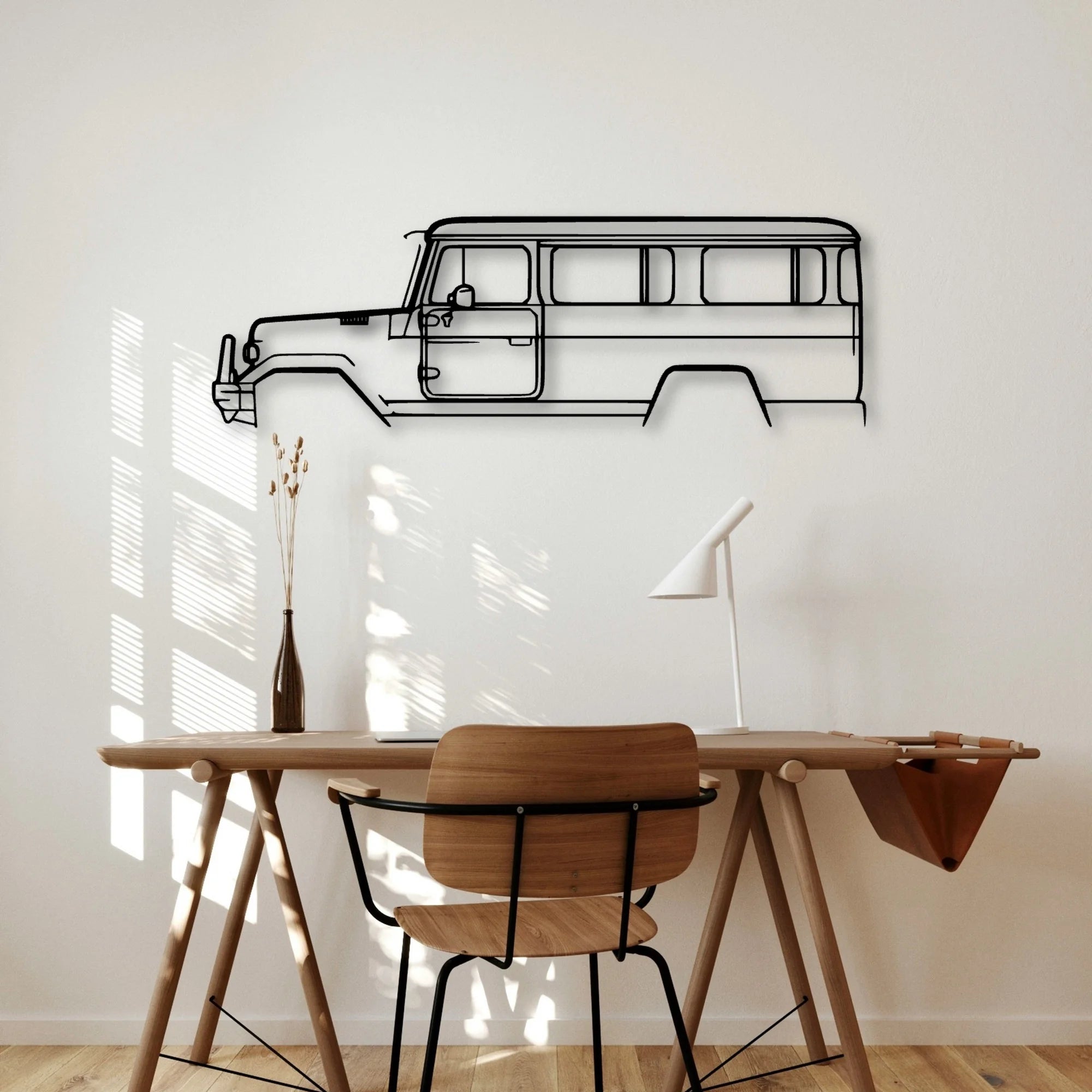 BJ45 1984 Classic Silhouette Metal Wall Art - Automotive Garage Decor