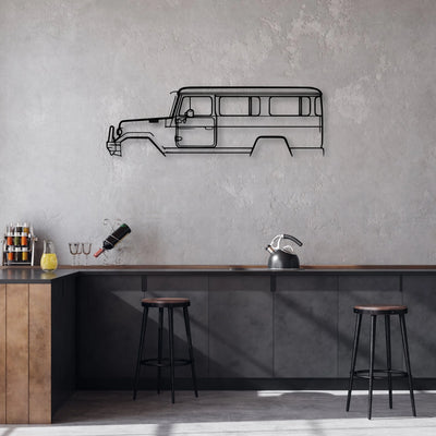 BJ45 1984 Classic Silhouette Metal Wall Art - Automotive Garage Decor