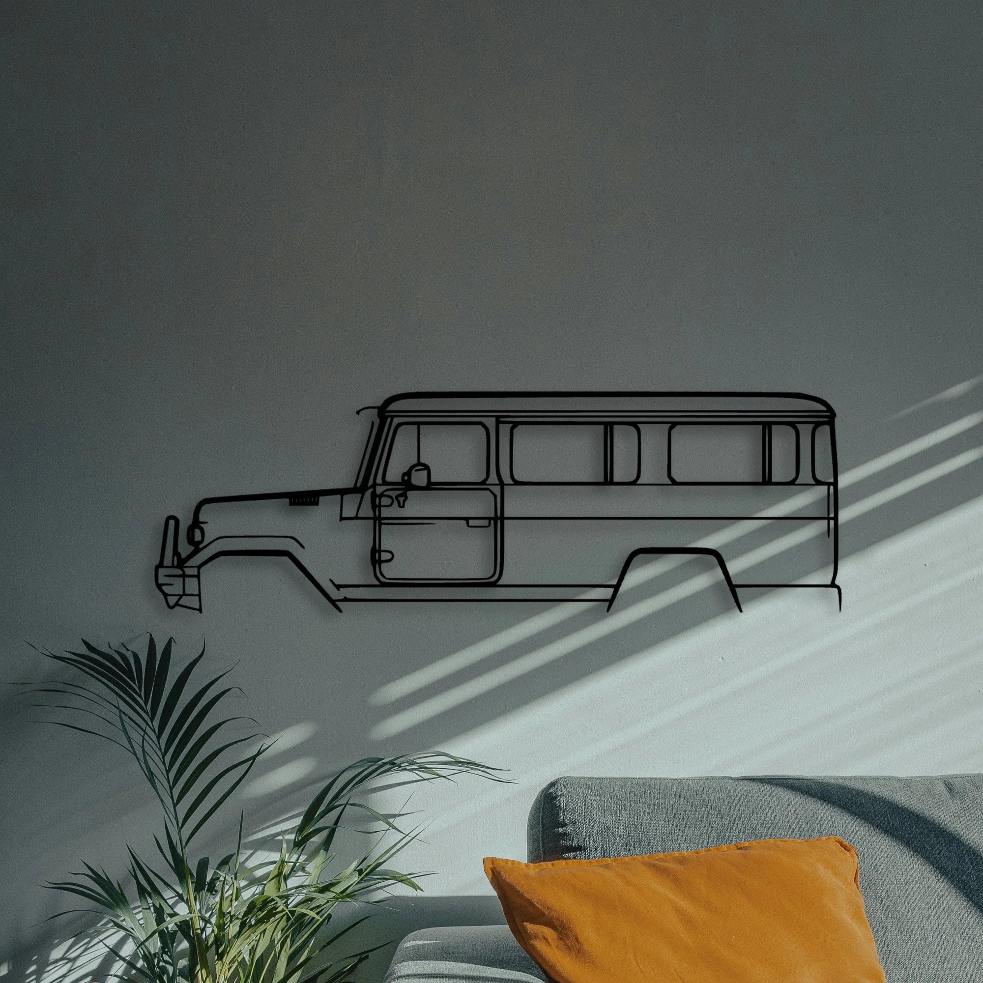 BJ45 1984 Classic Silhouette Metal Wall Art - Automotive Garage Decor