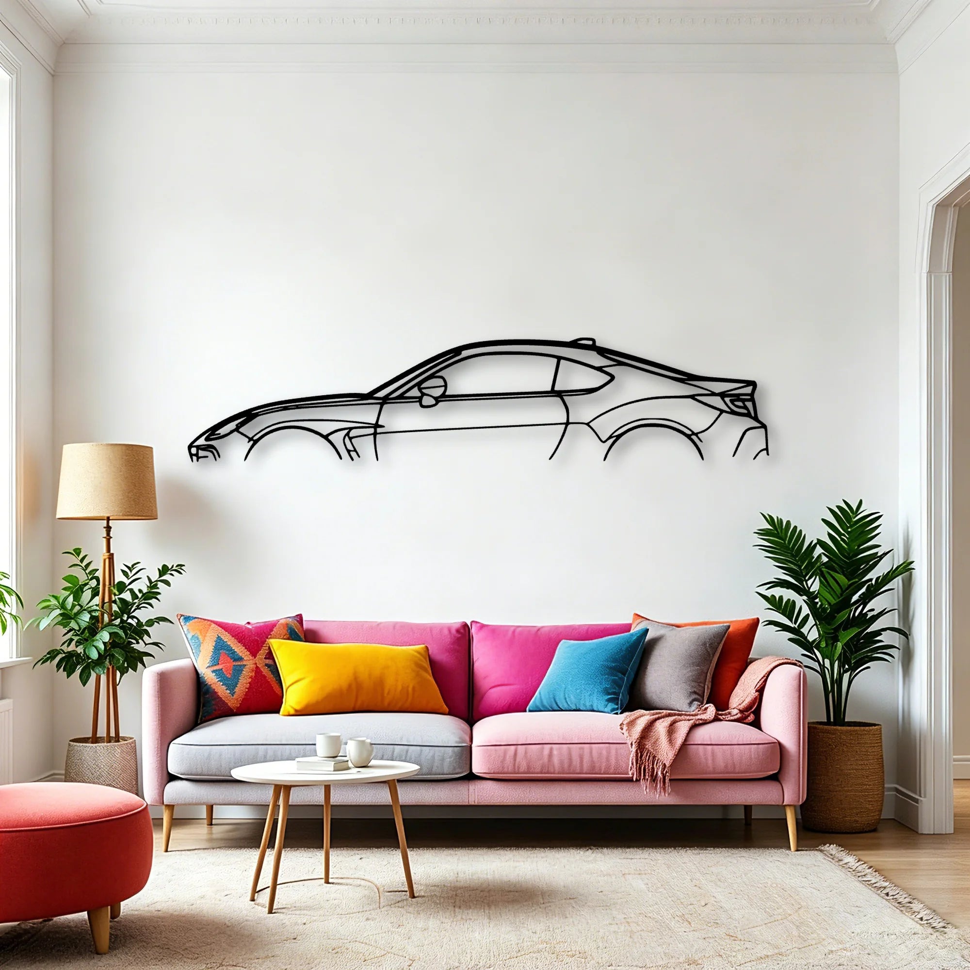BRZ 2021 Classic Silhouette Metal Wall Art - Automotive Garage Decor