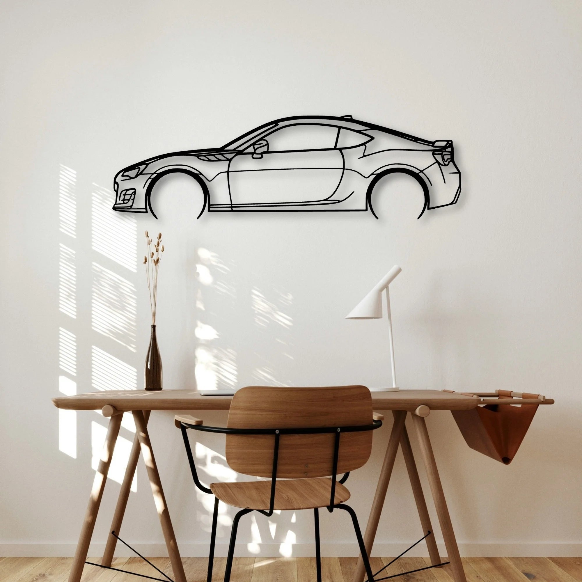 BRZ 2 Classic Silhouette Metal Wall Art - Automotive Garage Decor