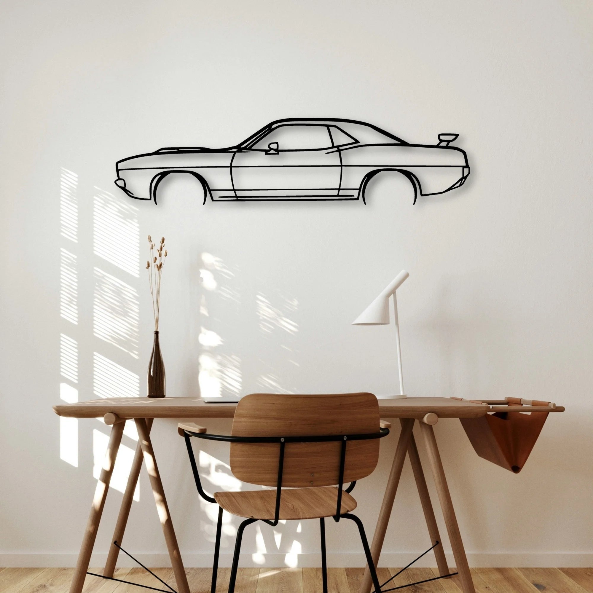Barracuda 1974 Classic Silhouette Metal Wall Art - Automotive Garage Decor