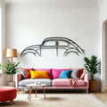 Beetle Classic Silhouette Metal Wall Art - Automotive Garage Decor