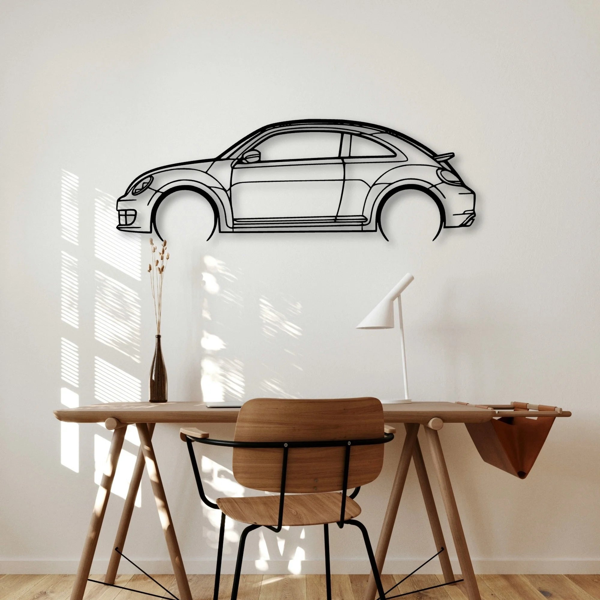 Beetle 2013 Classic Silhouette Metal Wall Art - Automotive Garage Decor