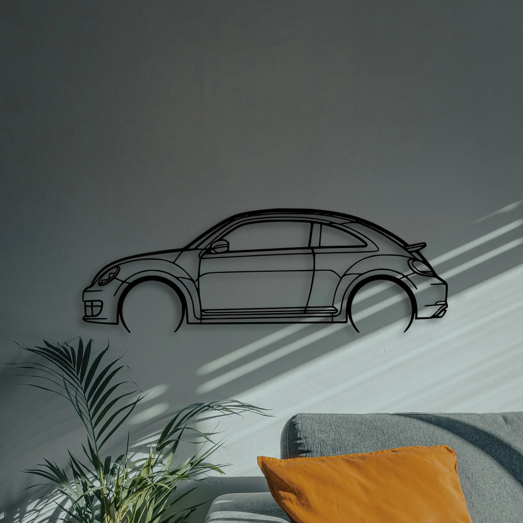 Beetle 2013 Classic Silhouette Metal Wall Art - Automotive Garage Decor