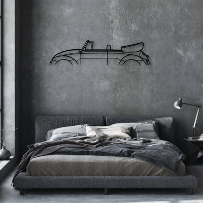 Beetle Convertible 1982 Classic Silhouette Metal Wall Art - Automotive Garage Decor