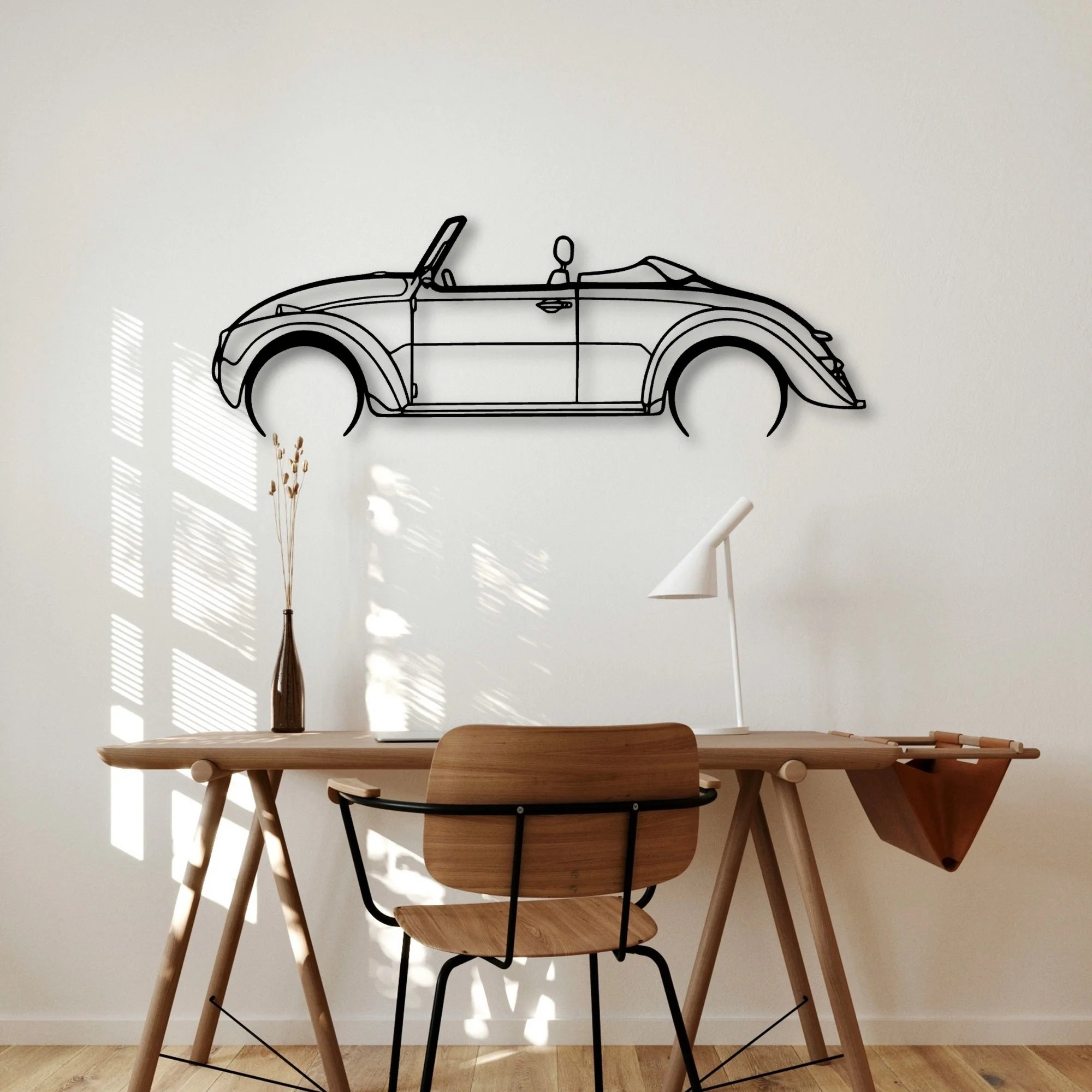 Beetle Speedster 1971 Classic Silhouette Metal Wall Art - Automotive Garage Decor
