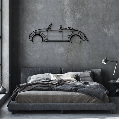Beetle Speedster 1971 Classic Silhouette Metal Wall Art - Automotive Garage Decor