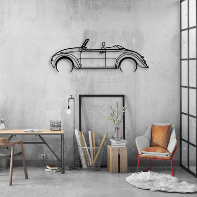 Beetle Speedster 1971 Classic Silhouette Metal Wall Art - Automotive Garage Decor