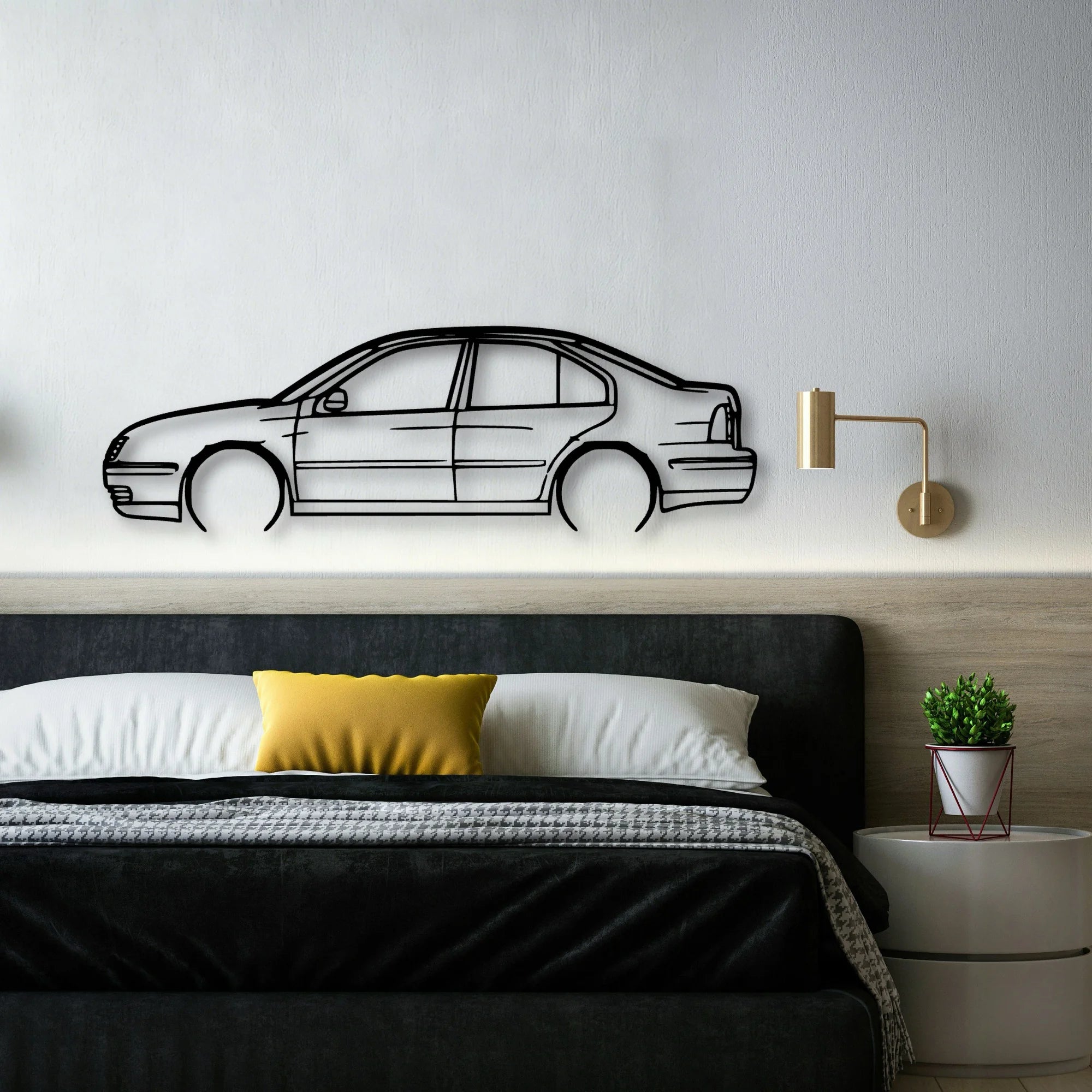 Bora 1999 Classic Silhouette Metal Wall Art - Automotive Garage Decor