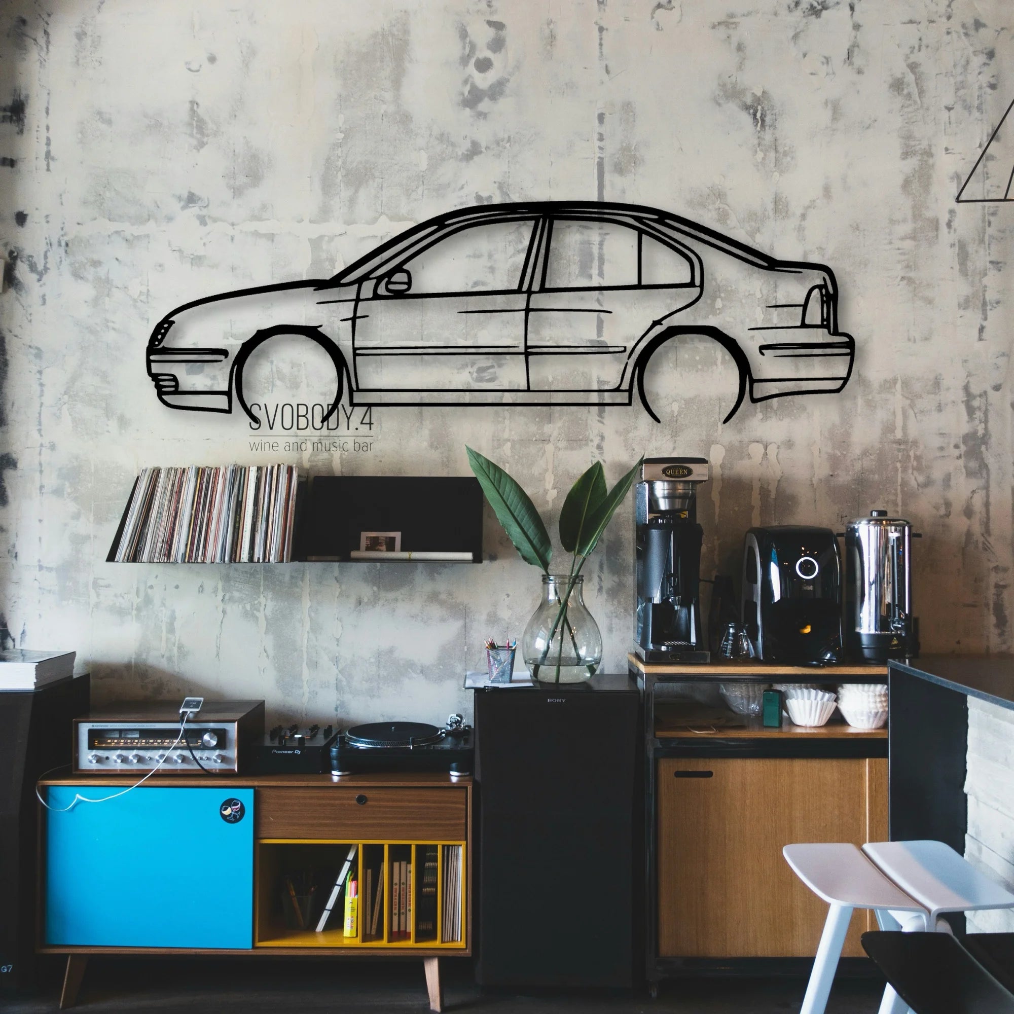 Bora 1999 Classic Silhouette Metal Wall Art - Automotive Garage Decor