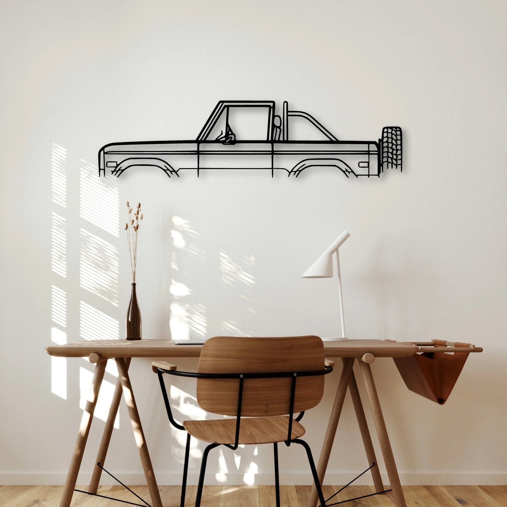 Bronco 1973 Classic Silhouette Metal Wall Art - Automotive Garage Decor